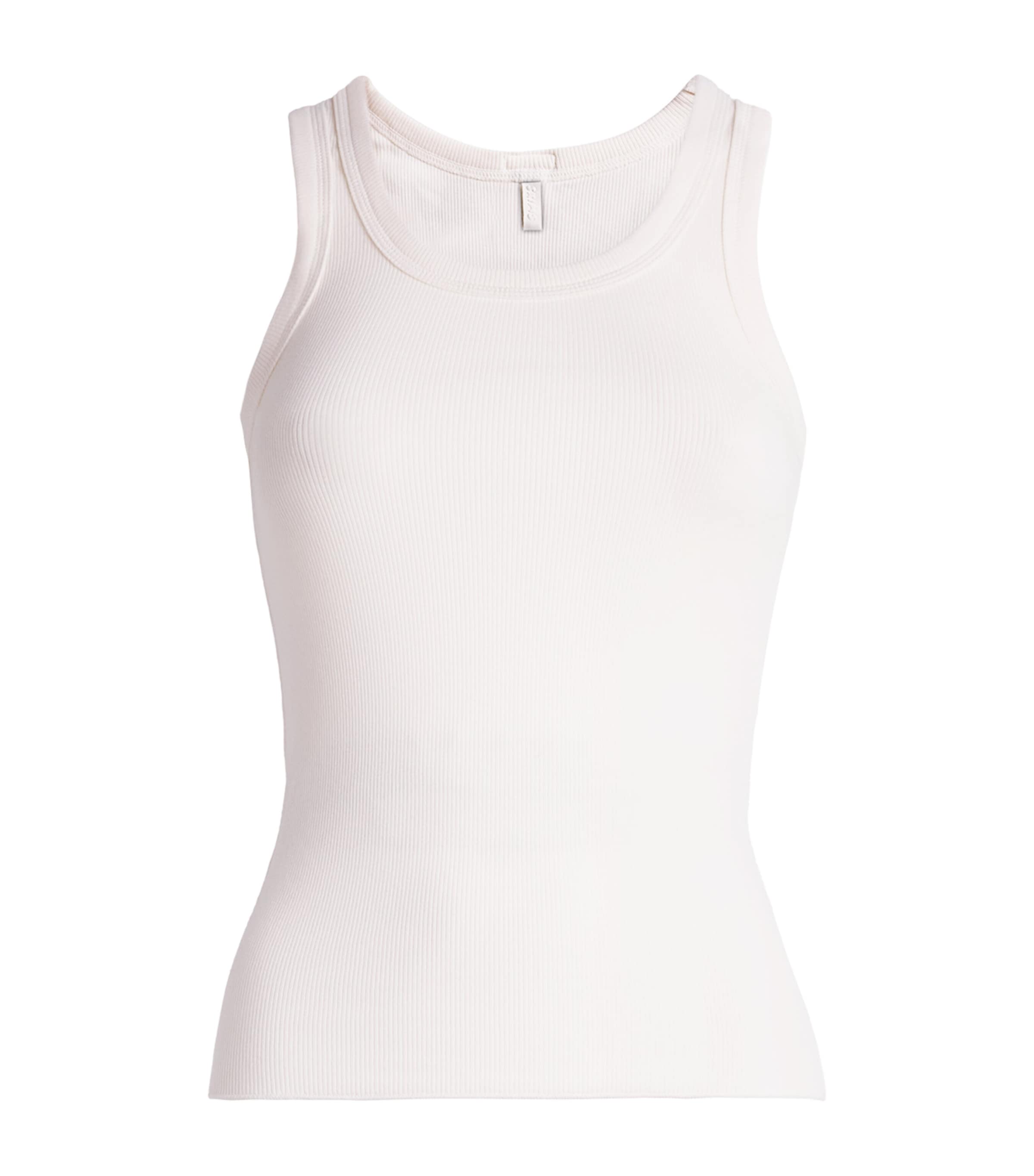 Skims Womens Cotton Ribbed Tank Top Marble Image 1