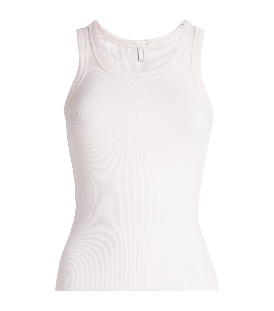 Skims Womens Cotton Ribbed Tank Top Marble Image 1