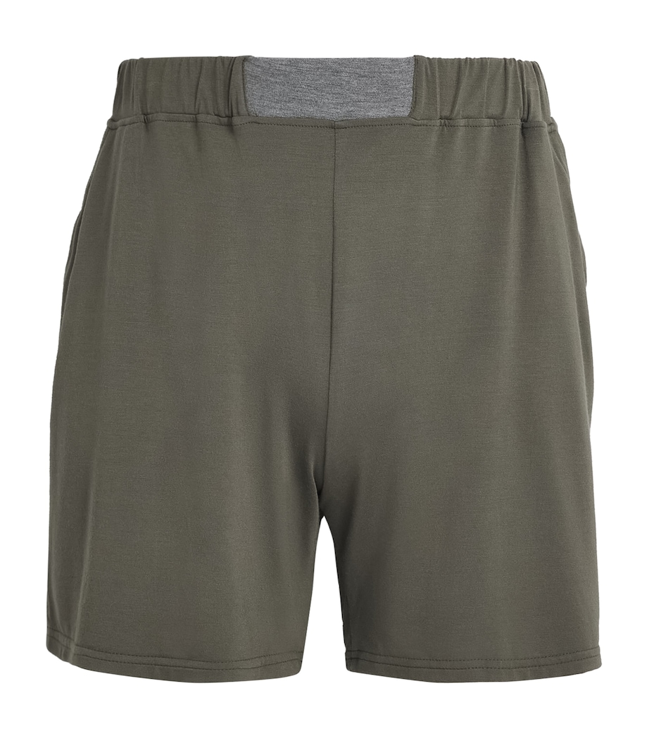 Stretch-Modal Lounge Shorts CHA GREEN/LT GREY Image 1