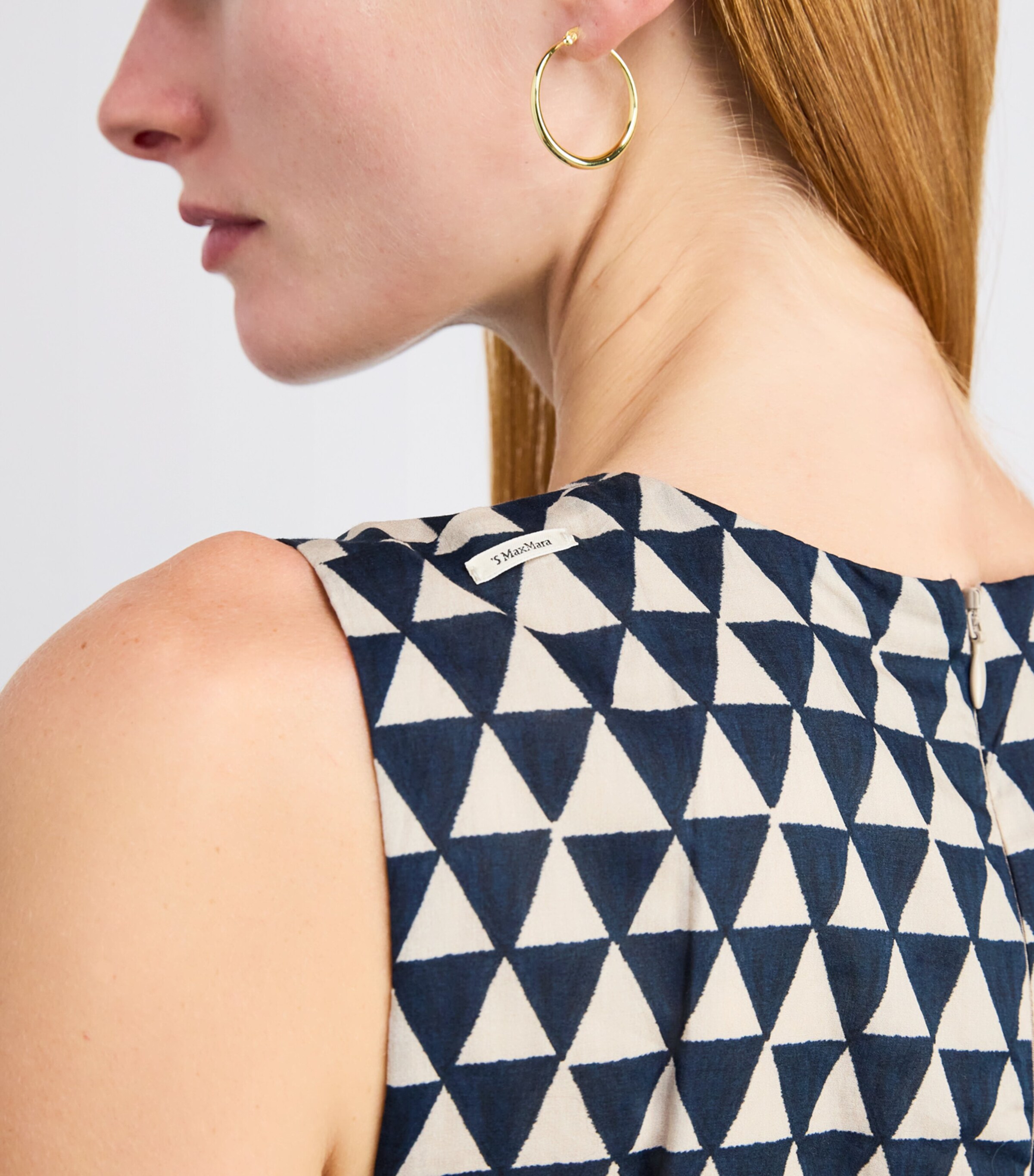 Cotton Voile Printed Midi Dress ULTRAMARINE Image 6