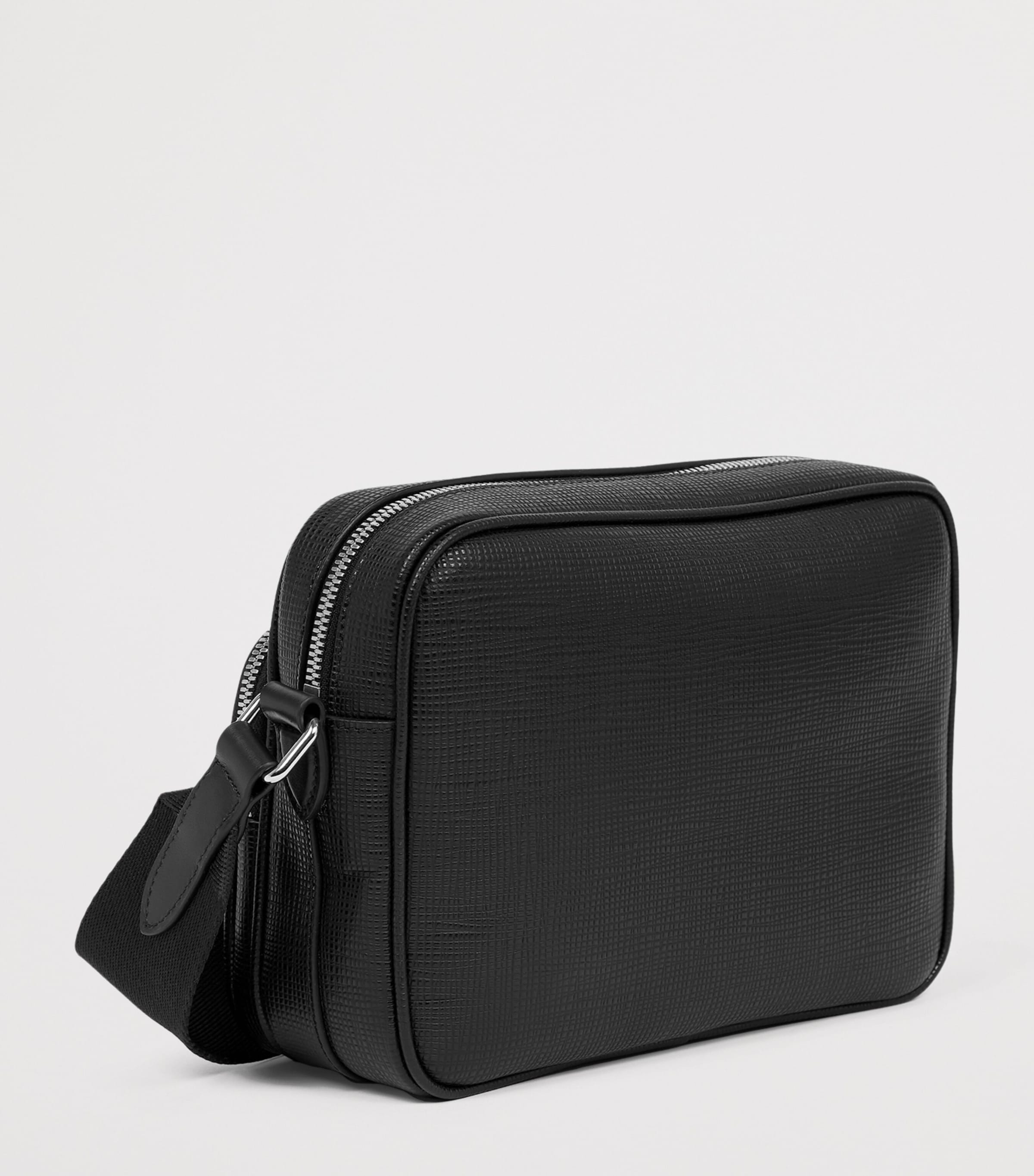 Smythson Leather Panama Cross-Body Bag Black Image 2