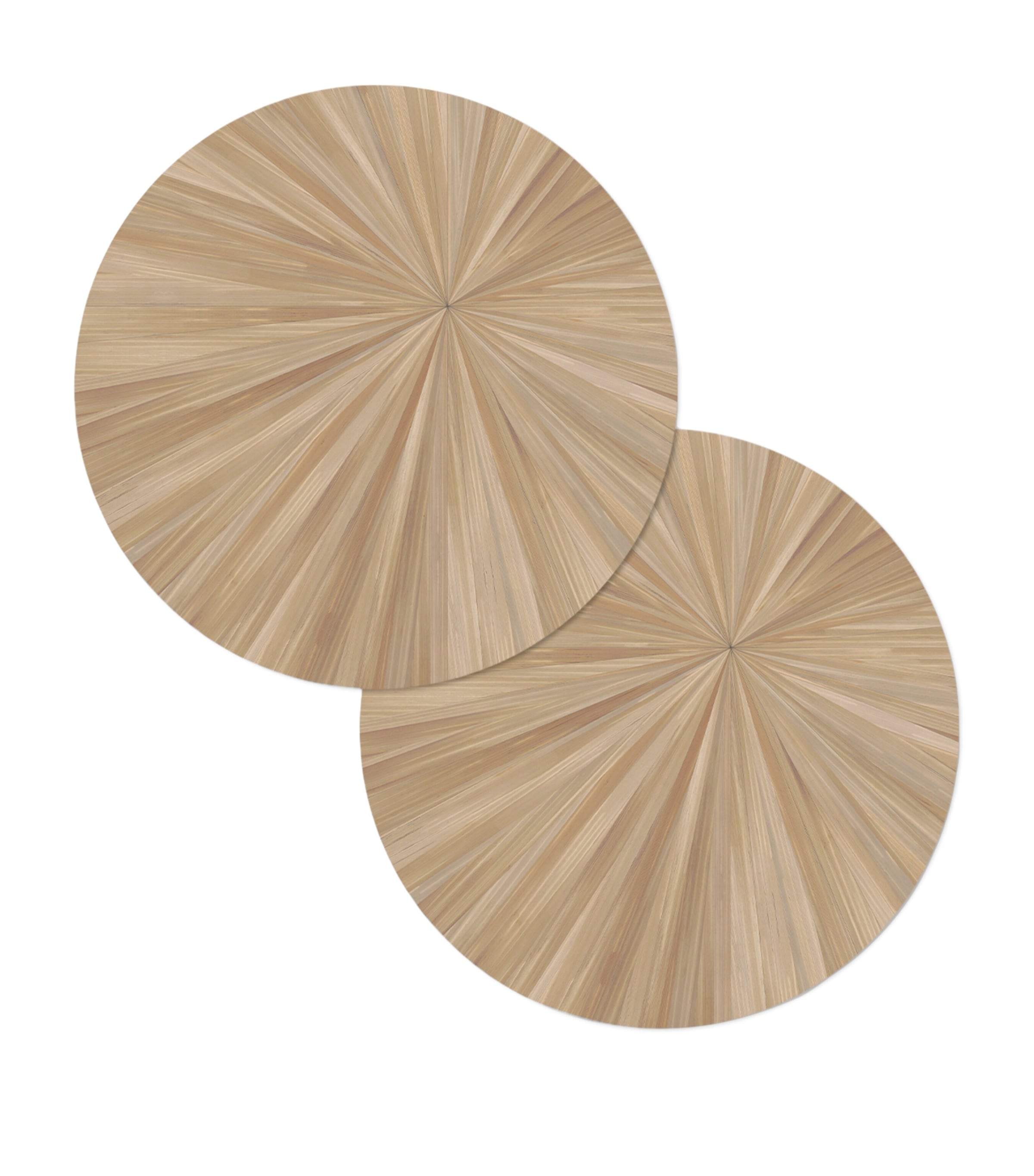 Hestialiving Everyday Set Of 2 Soleil Round Placemats In Yellow