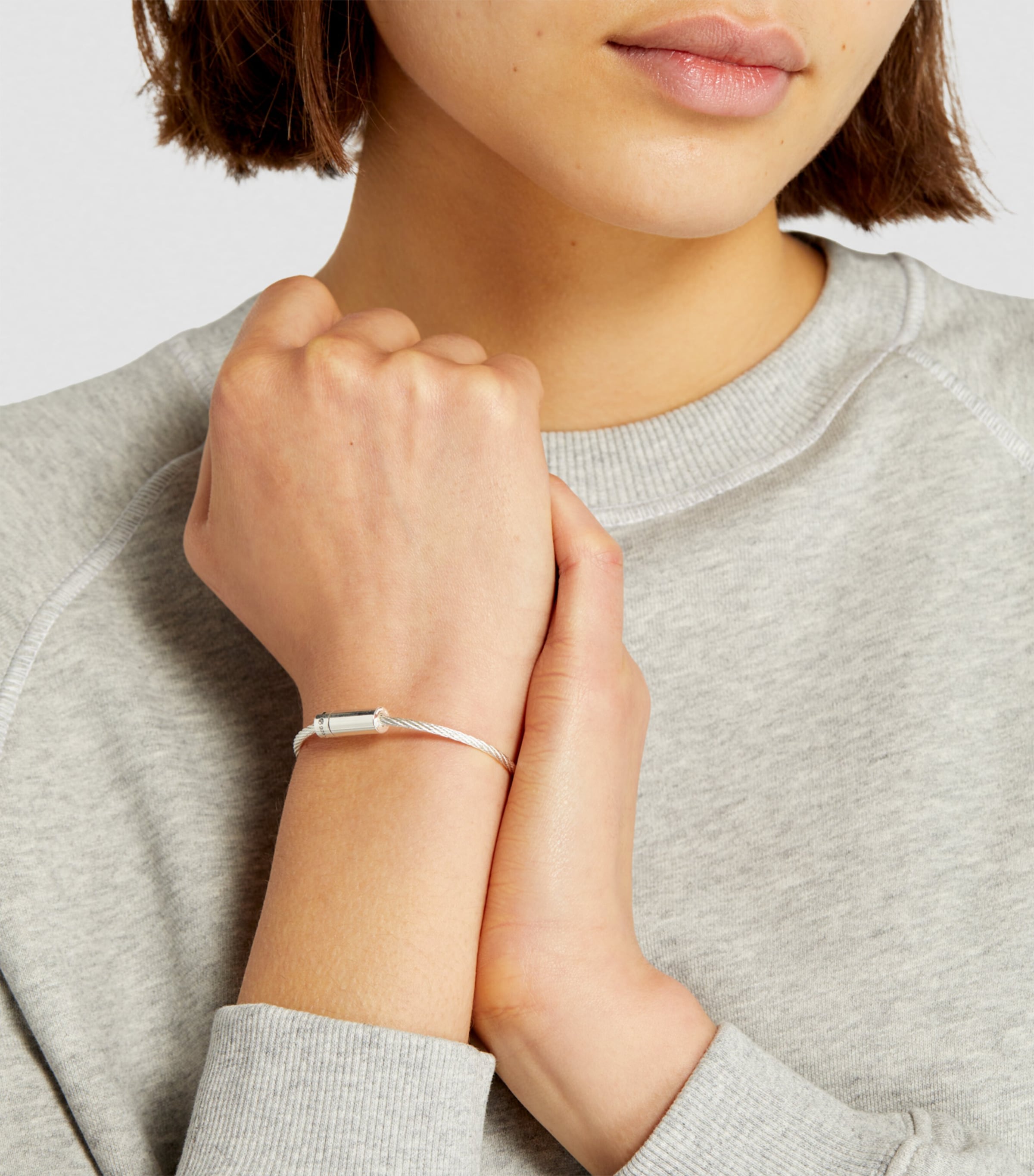 Le Gramme Sterling Silver Cable Bangle Silver Image 5
