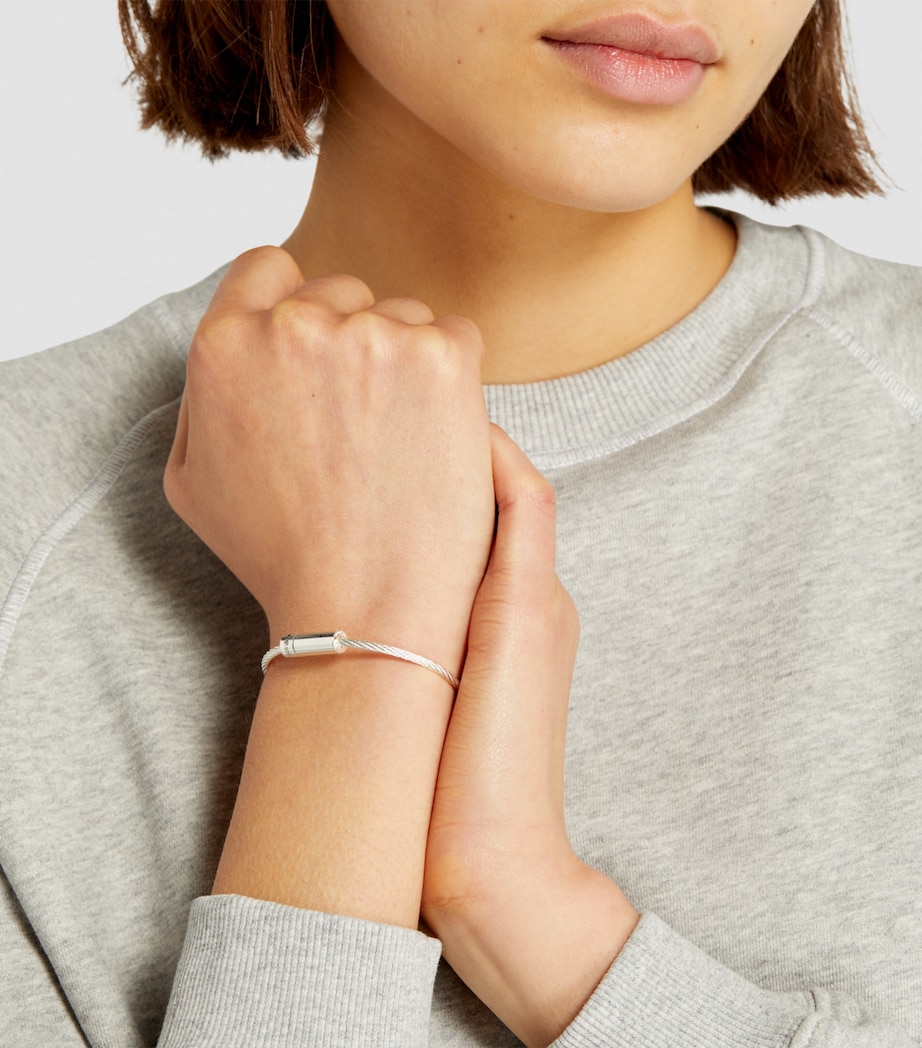 Le Gramme Sterling Silver Cable Bangle Silver Image 5