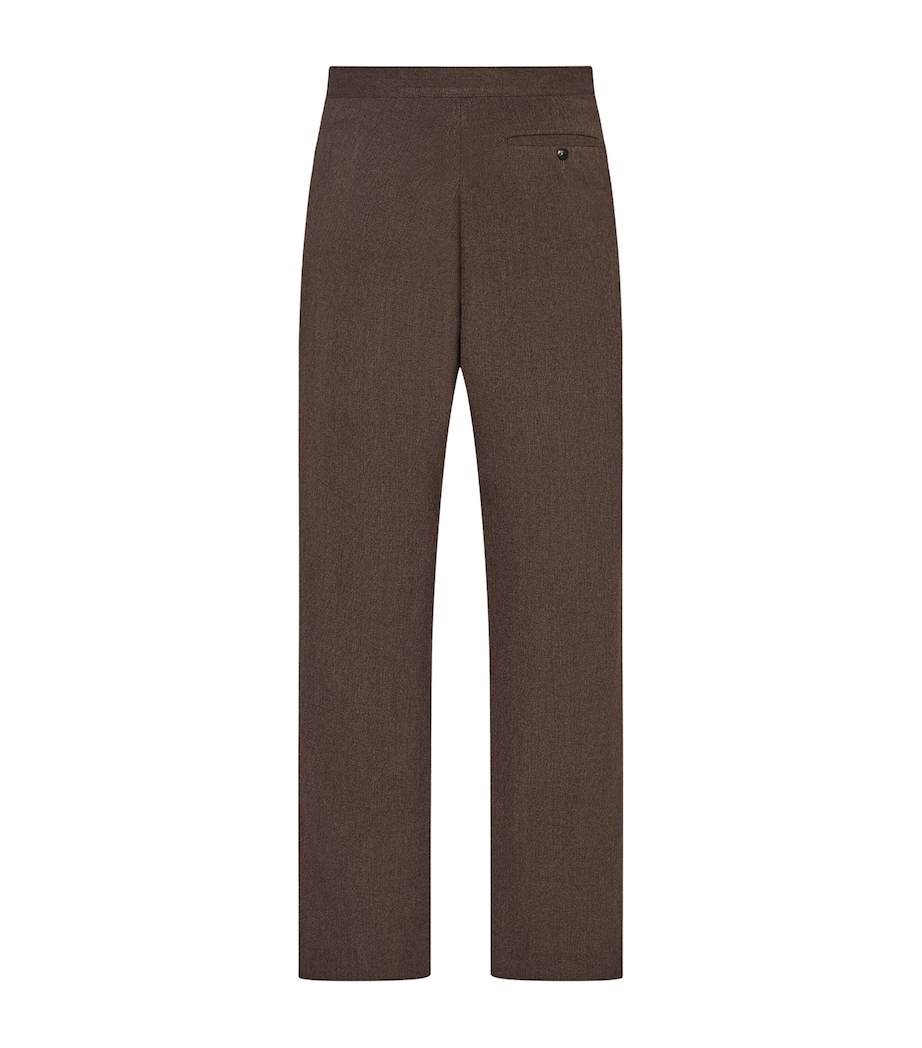 The Row Mens Silk Maryam Trousers Ash Brown Image 2