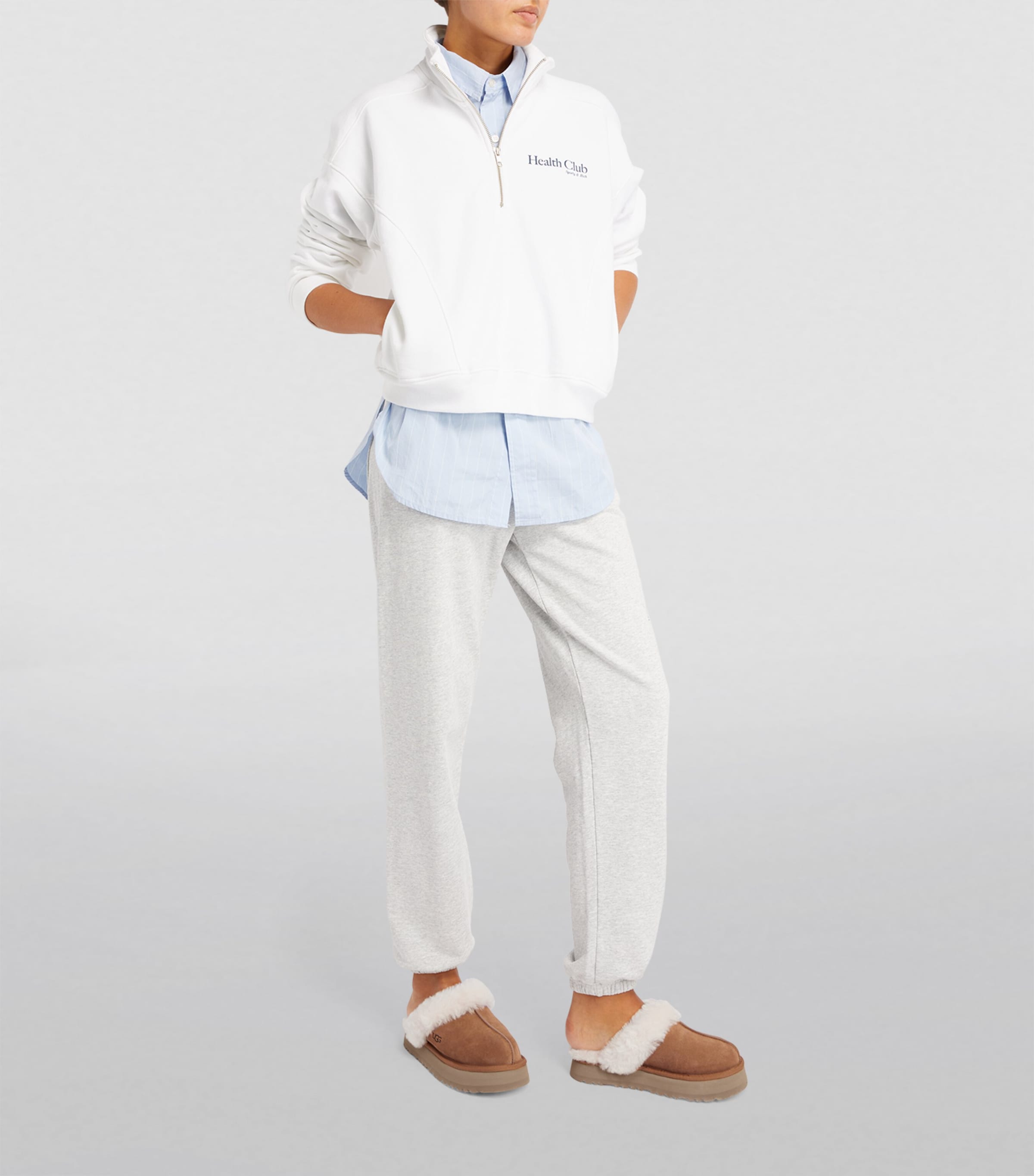 Suede Platform Slippers TAN Image 4