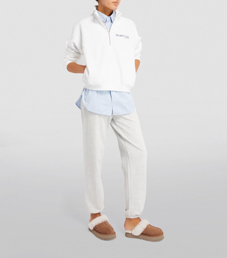 Suede Platform Slippers TAN Image 4