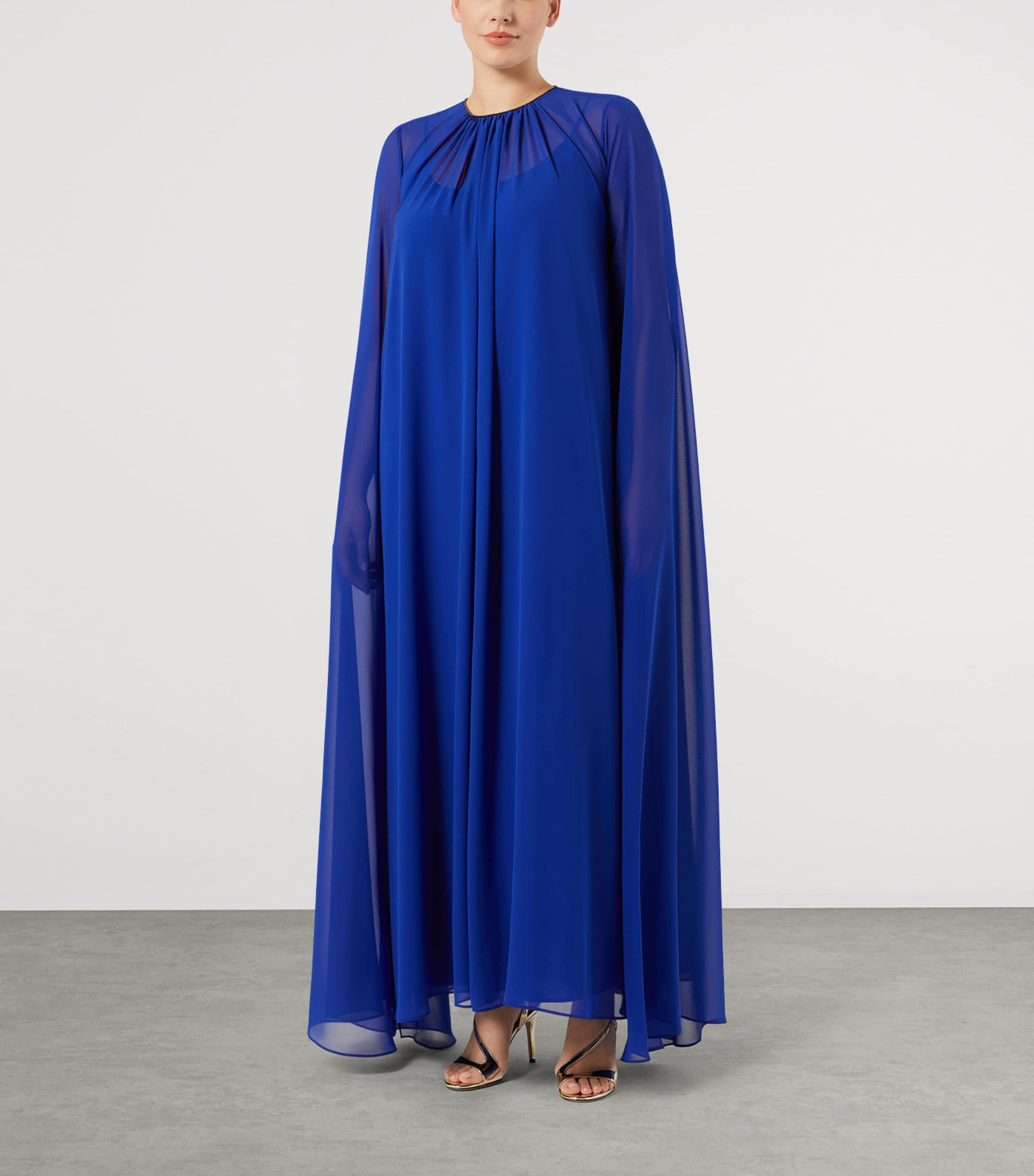 cornflower blue chiffon dress Cornflower Blue 1 Of 3 Convertible Ways Chiffon Bridesmaid Dress Wynne Cornflower Blue / 3X / N22