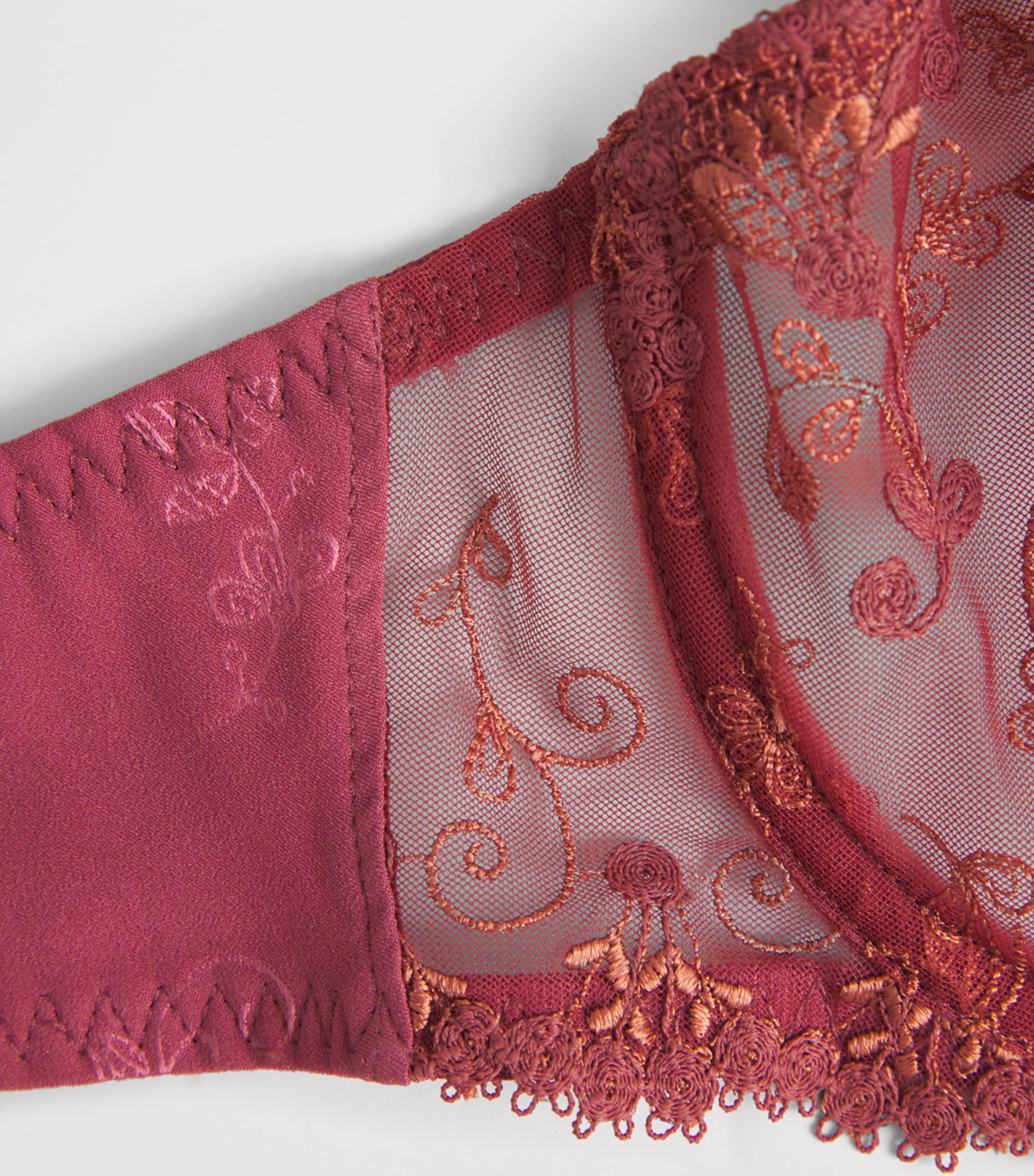 Simone Perele Womens Lace Wish Half-Cup Bra Santal Pink Image 4