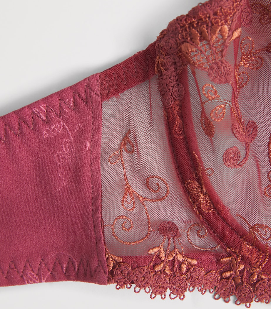 Simone Perele Womens Lace Wish Half-Cup Bra Santal Pink Image 4