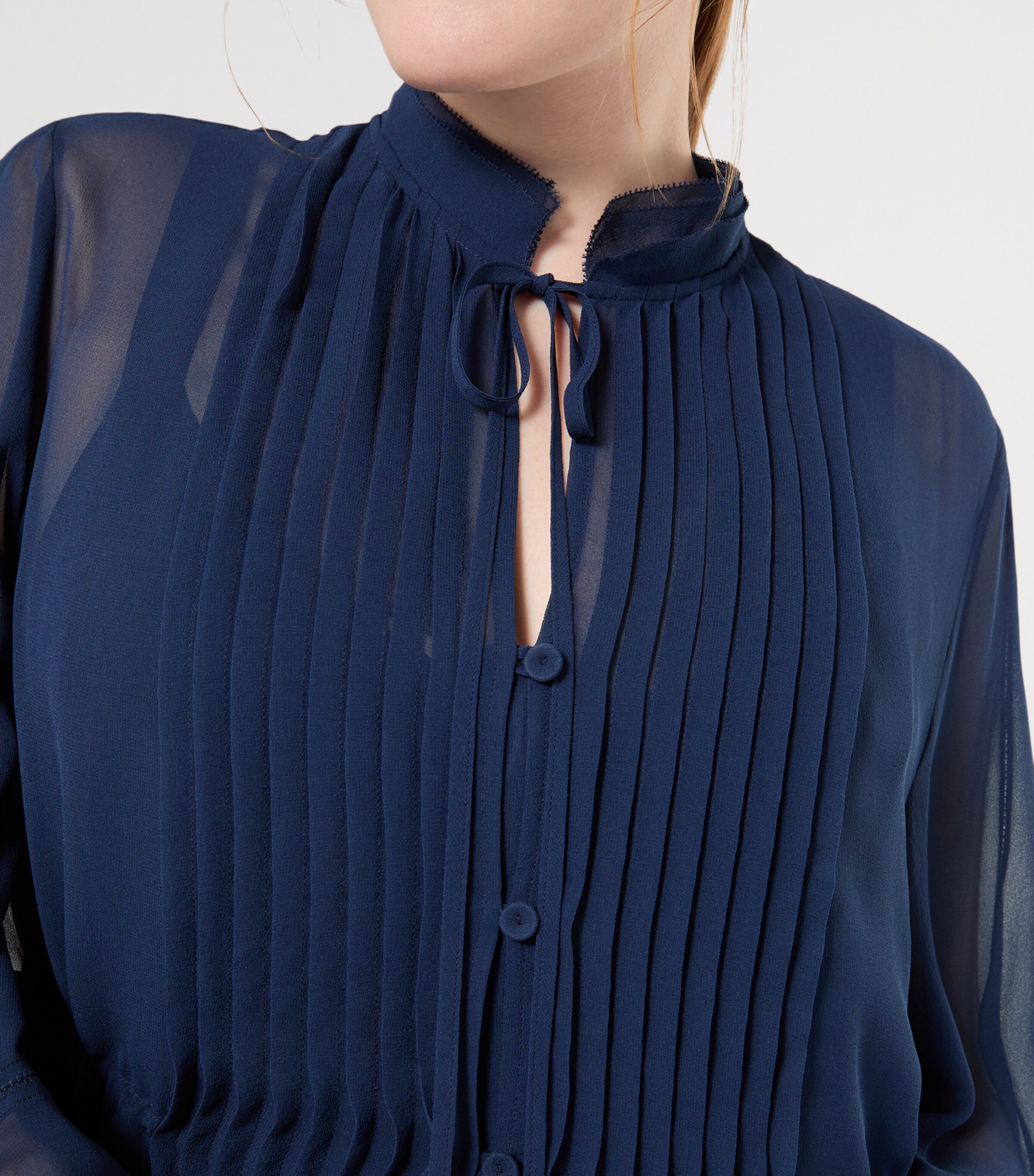 Marina Rinaldi Womens Silk Midi Dress Midnightblue Image 5