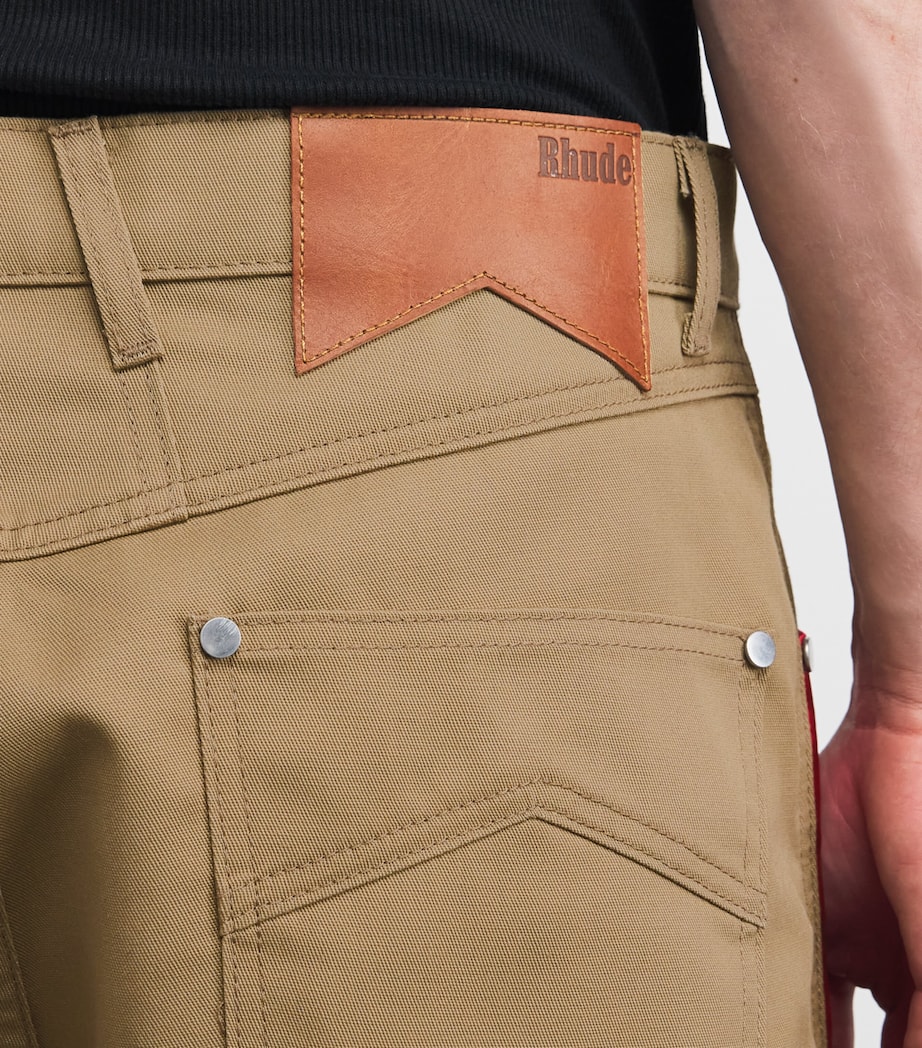 x Harrods Cotton Wide-Leg Shorts TAN 0087 Image 6