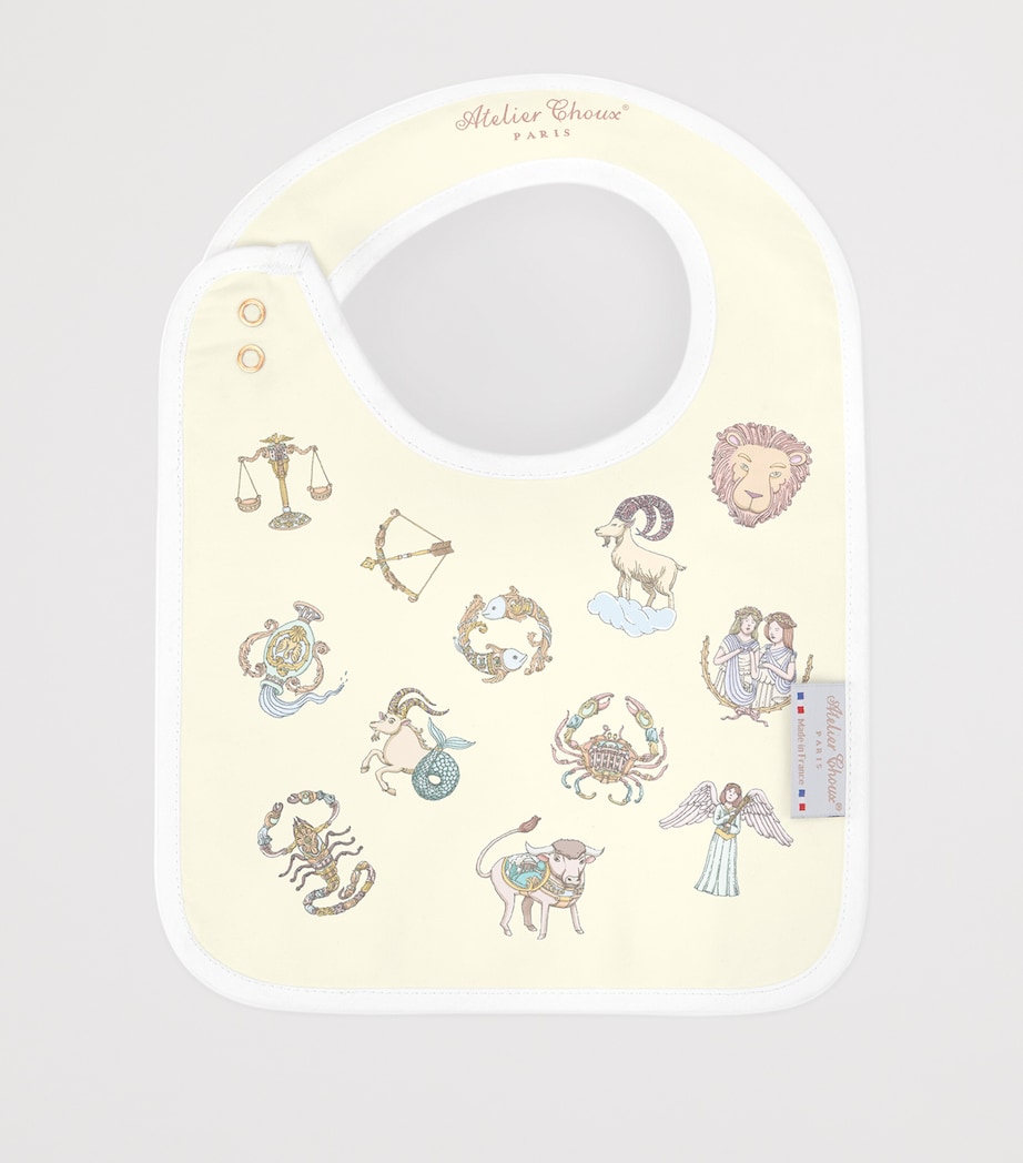 Organic Cotton Zodiac Bib YELLOW Image 2