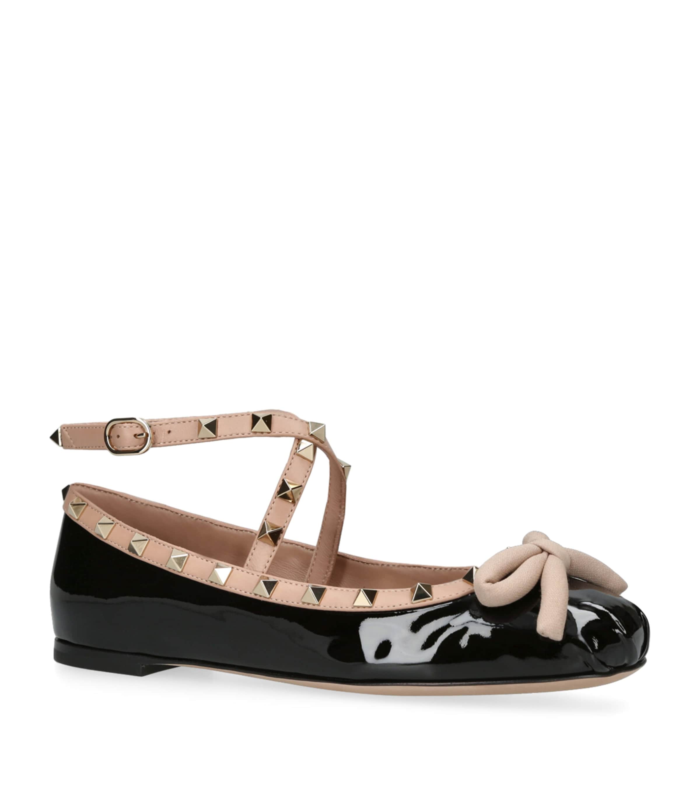 Valentino Garavani Rockstud Ballet Flats Blk/beige Image 3