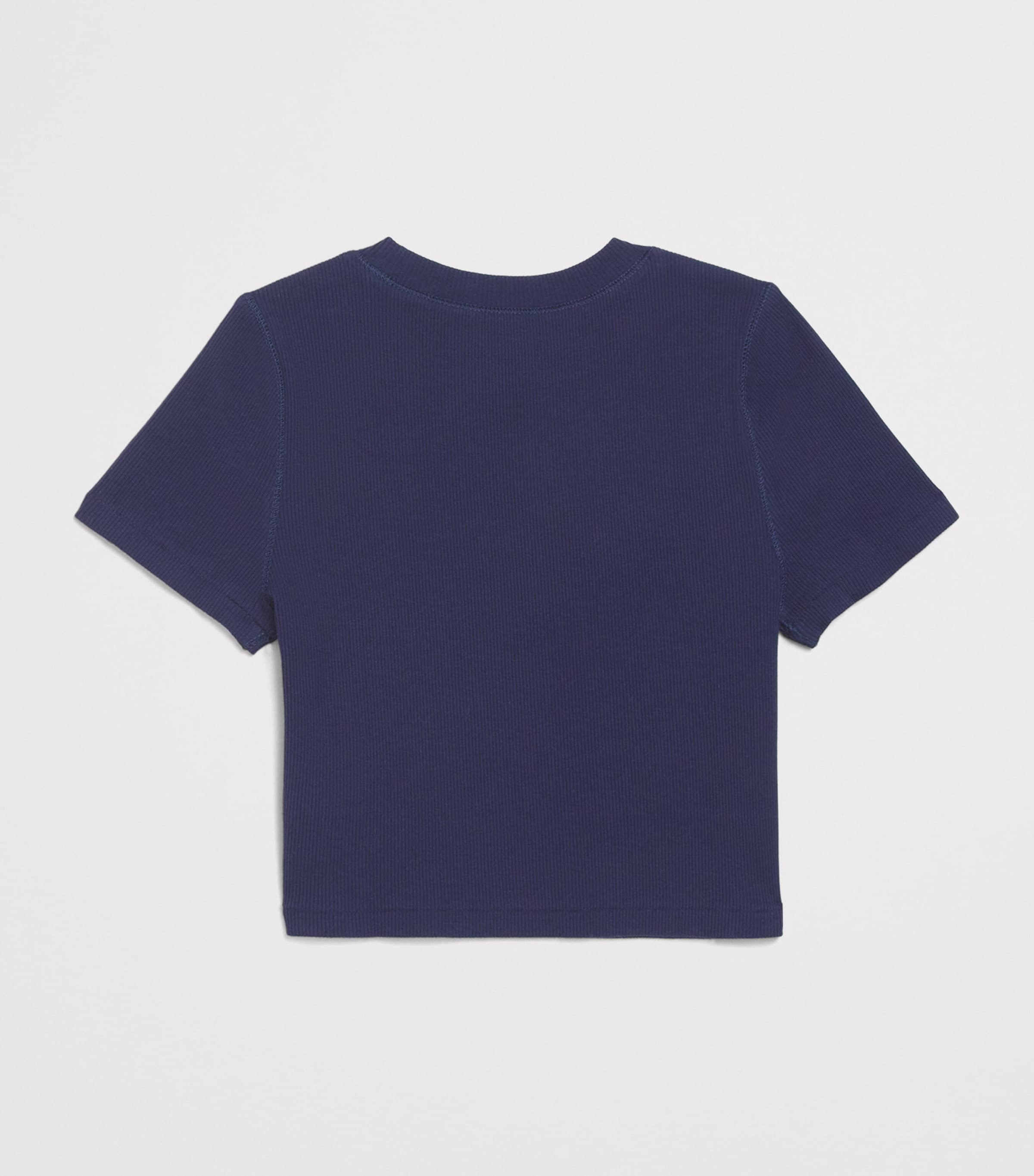 Ralph Lauren Kids Ribbed T-Shirt (7-14 Years) Navy Image 2