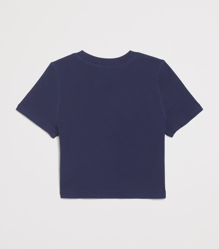 Ralph Lauren Kids Ribbed T-Shirt (7-14 Years) Navy Image 2
