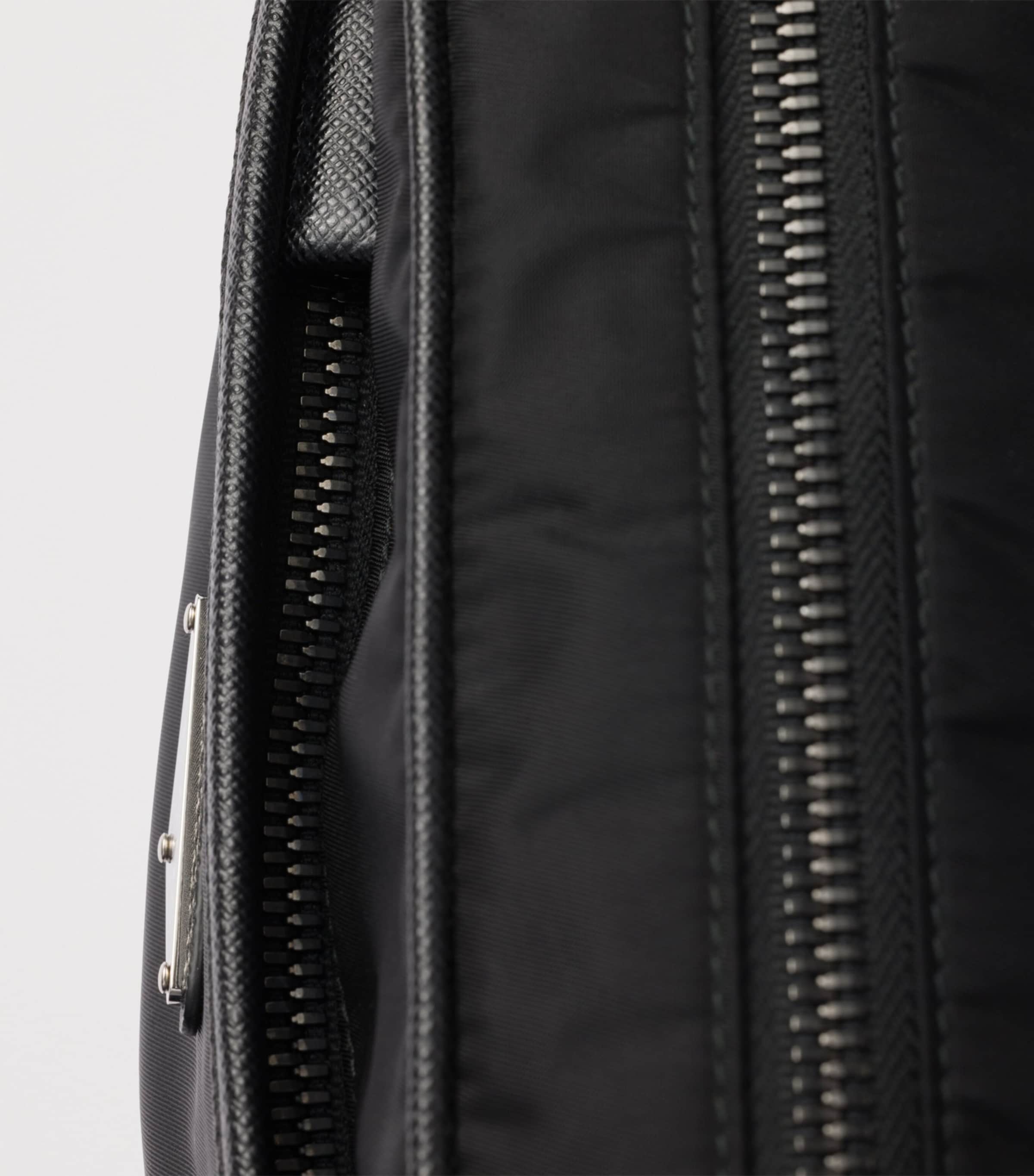 Re-Nylon Saffiano Leather-Trim Shoulder Bag F0002 Image 6