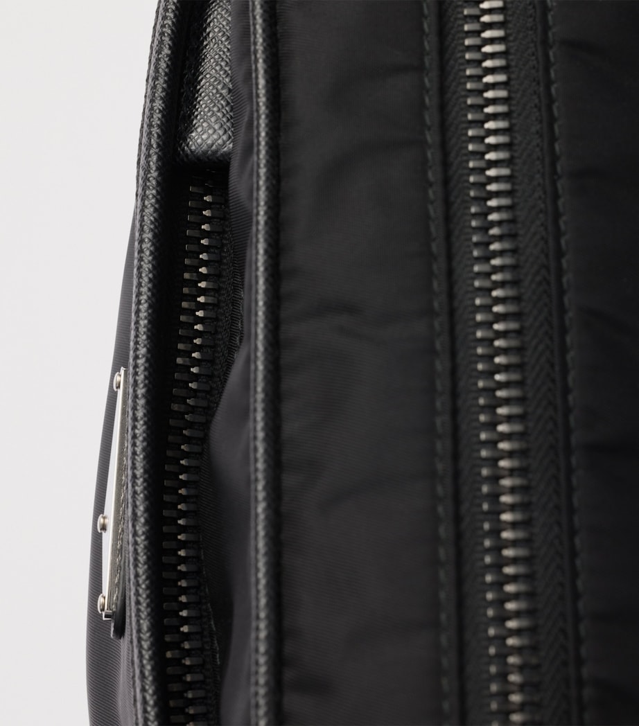 Re-Nylon Saffiano Leather-Trim Shoulder Bag F0002 Image 6