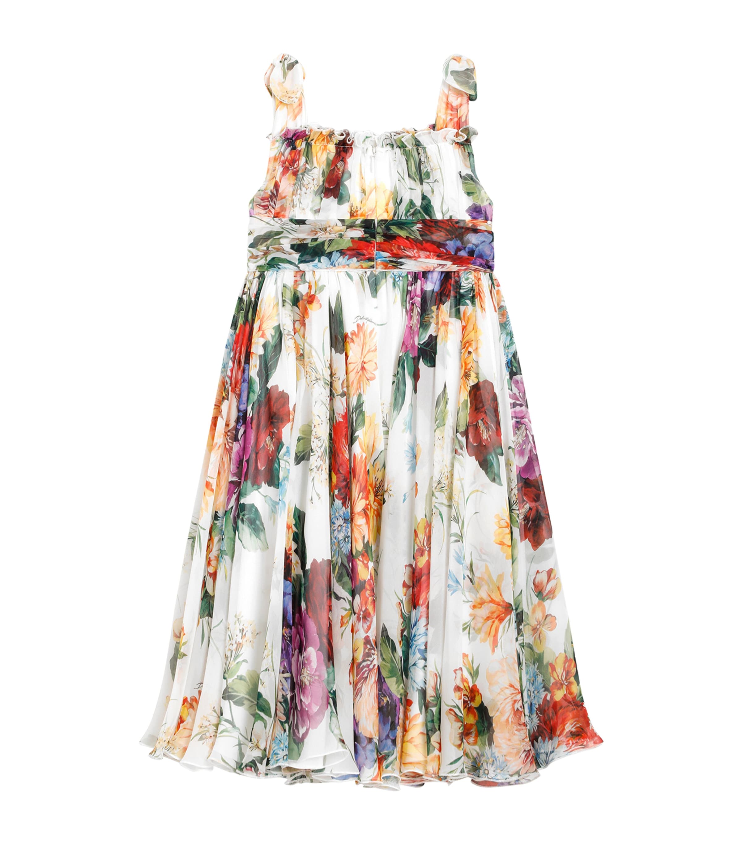 Dolce & Gabbana Kids' Silk Floral Dress