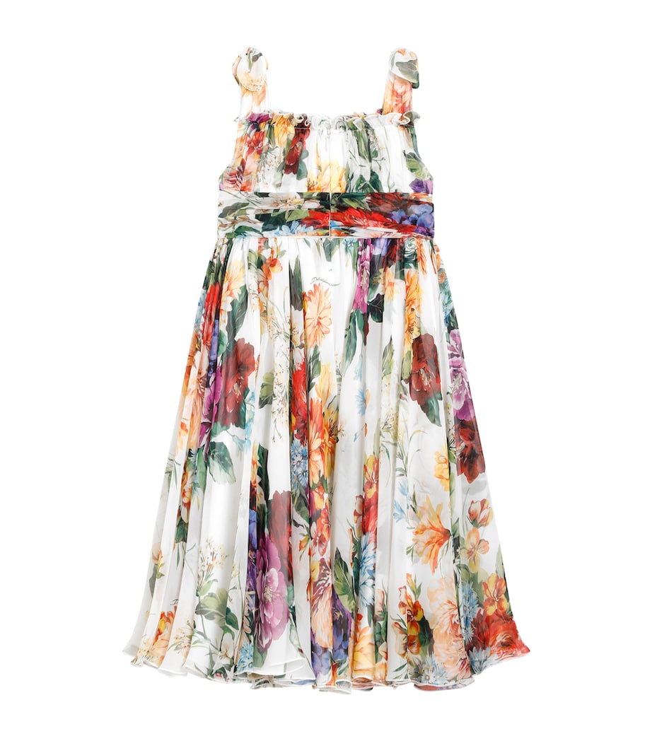 Silk Floral Dress (8-12 Years) HA5PC-B.FIORI CR Image 1