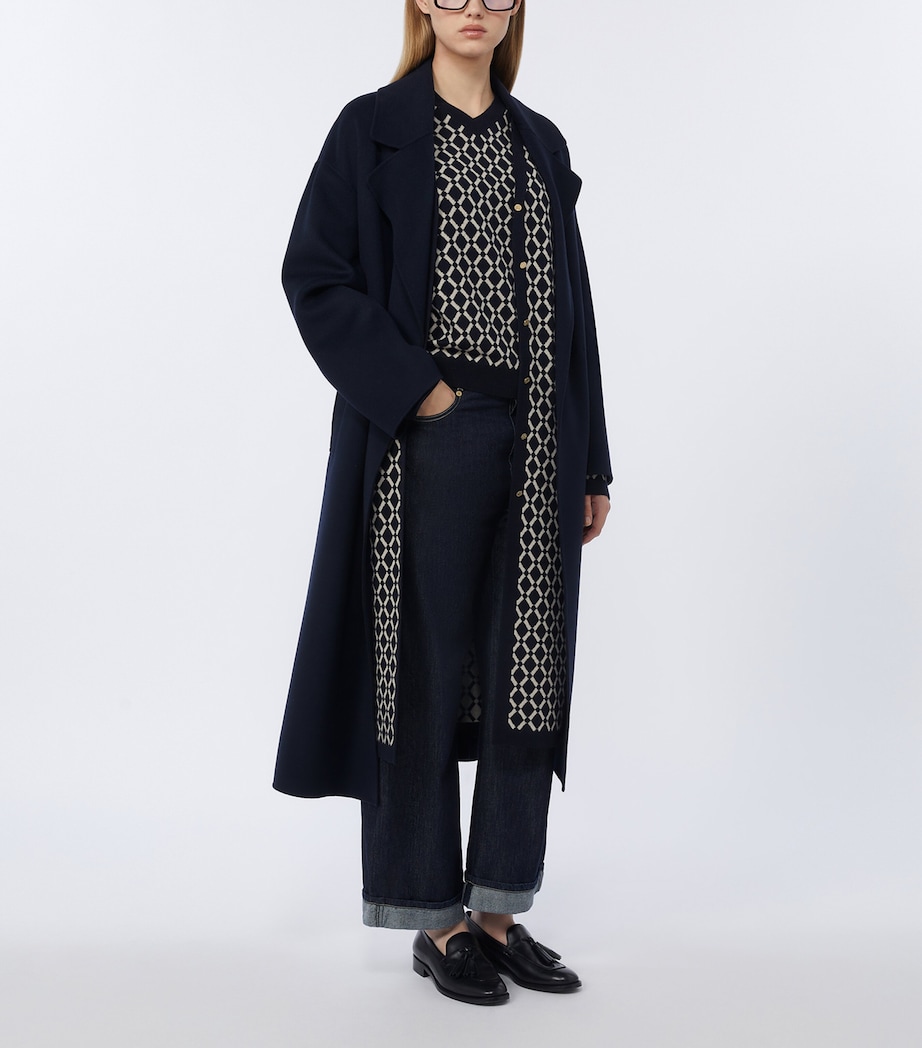 Virgin Wool Belted Coat MIDNIGHTBLUE Image 3