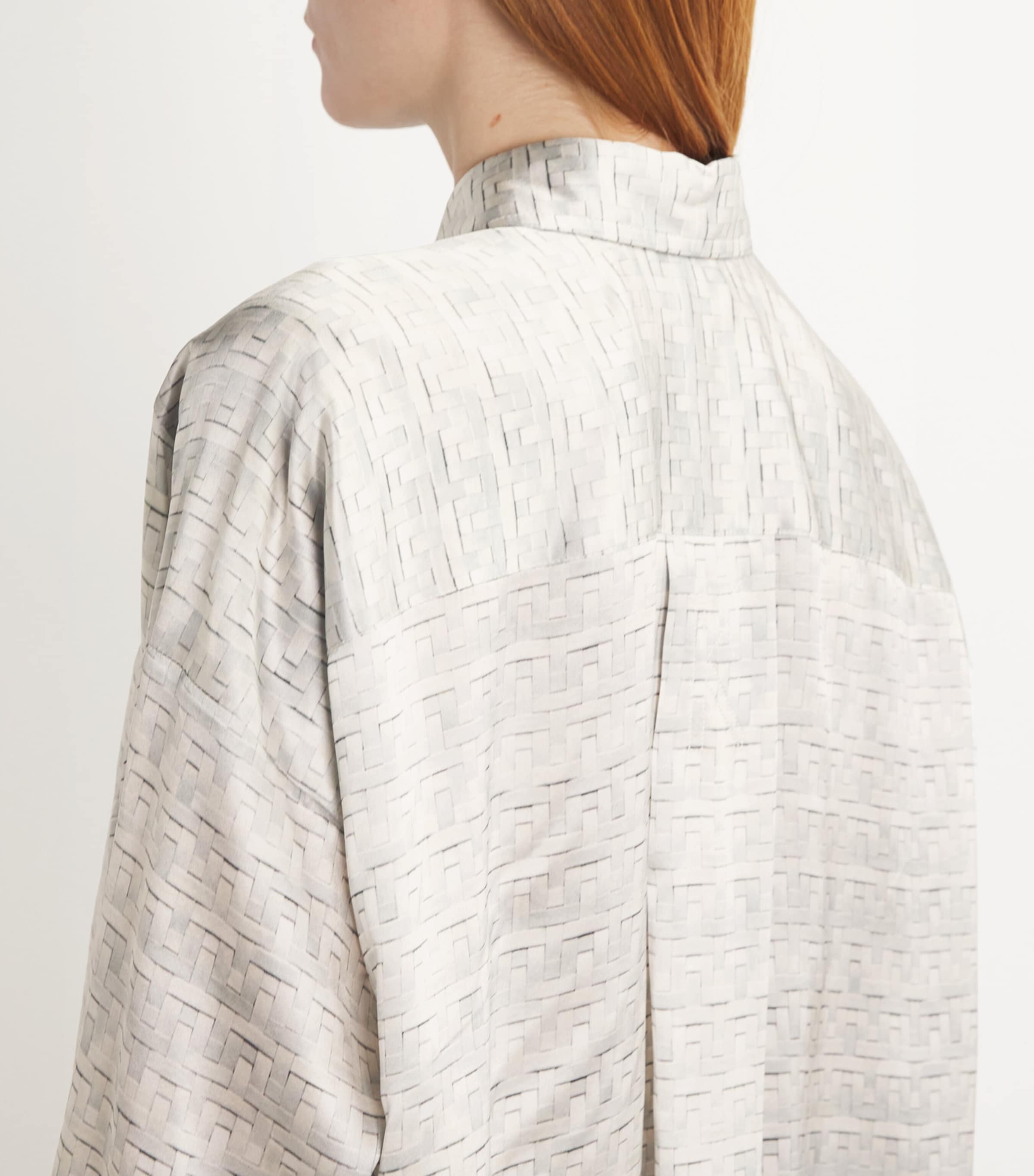 Silk Printed Shirt SKY BLUE Image 6