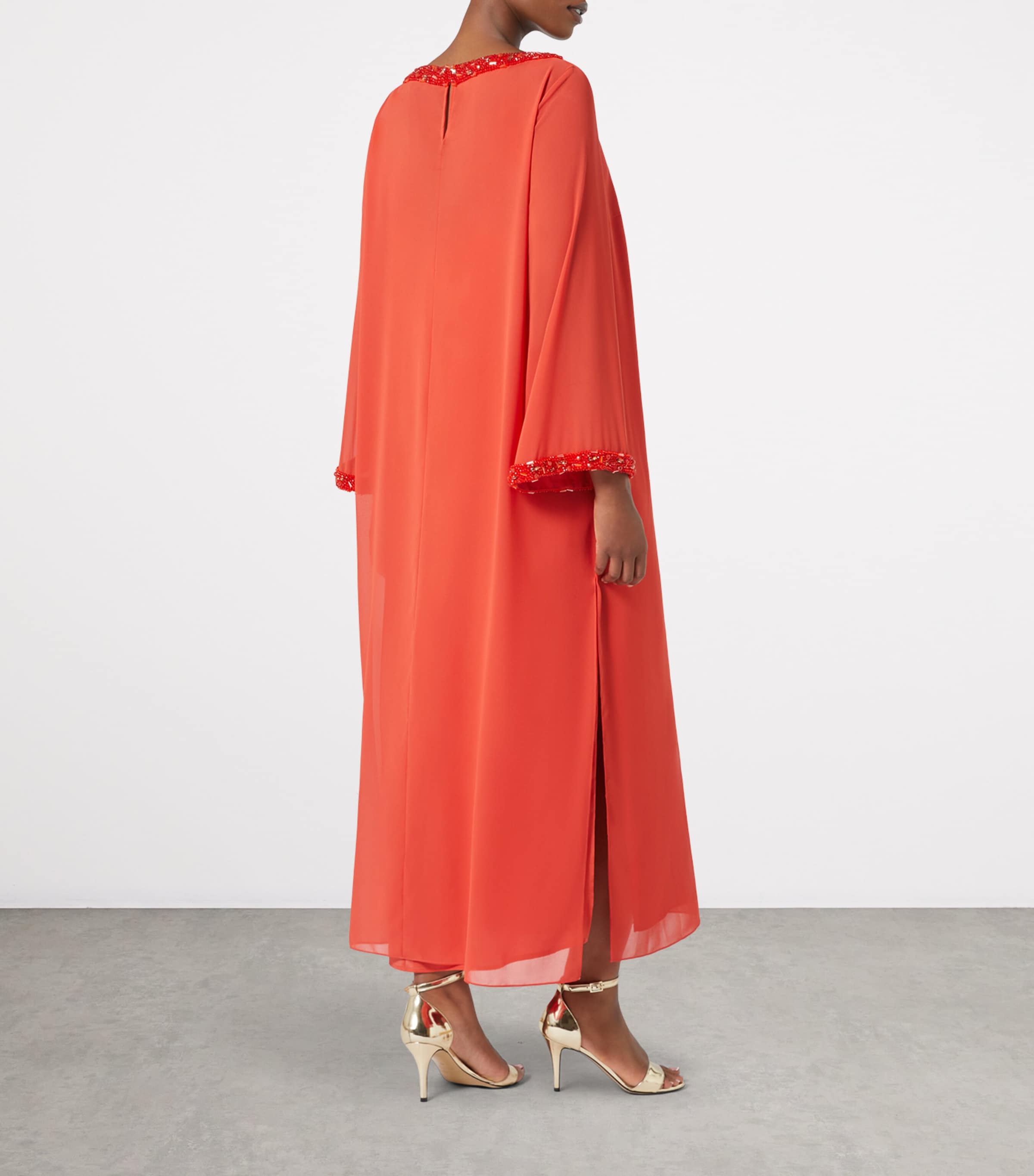 x Dima Ayad Embellished-Detail Boris Maxi Dress RED Image 3