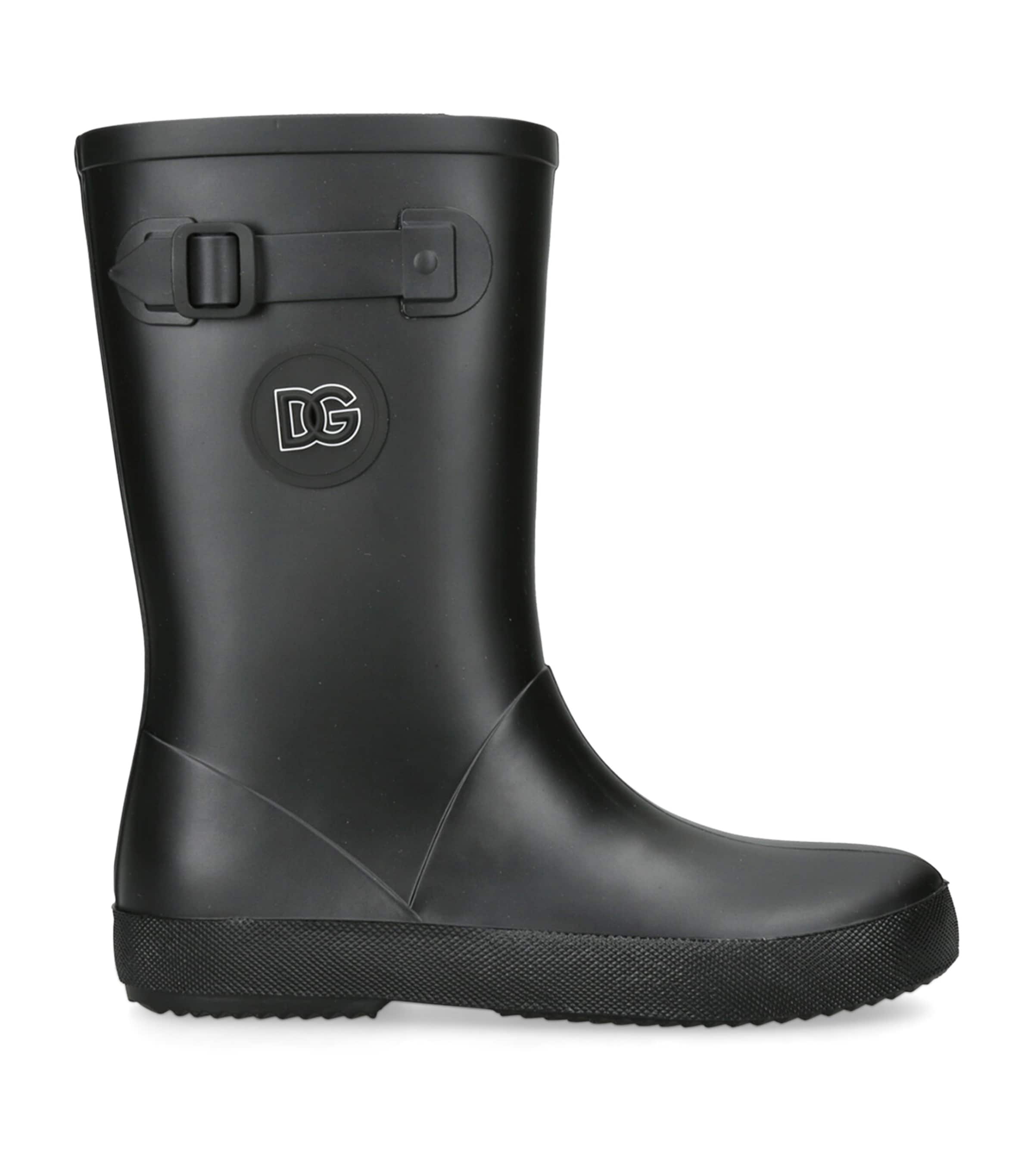 Logo Patch Wellington Boots BLACK Image 1
