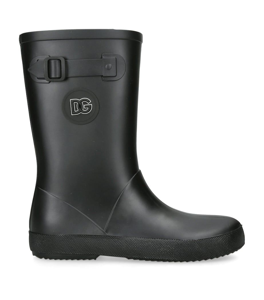 Logo Patch Wellington Boots BLACK Image 1