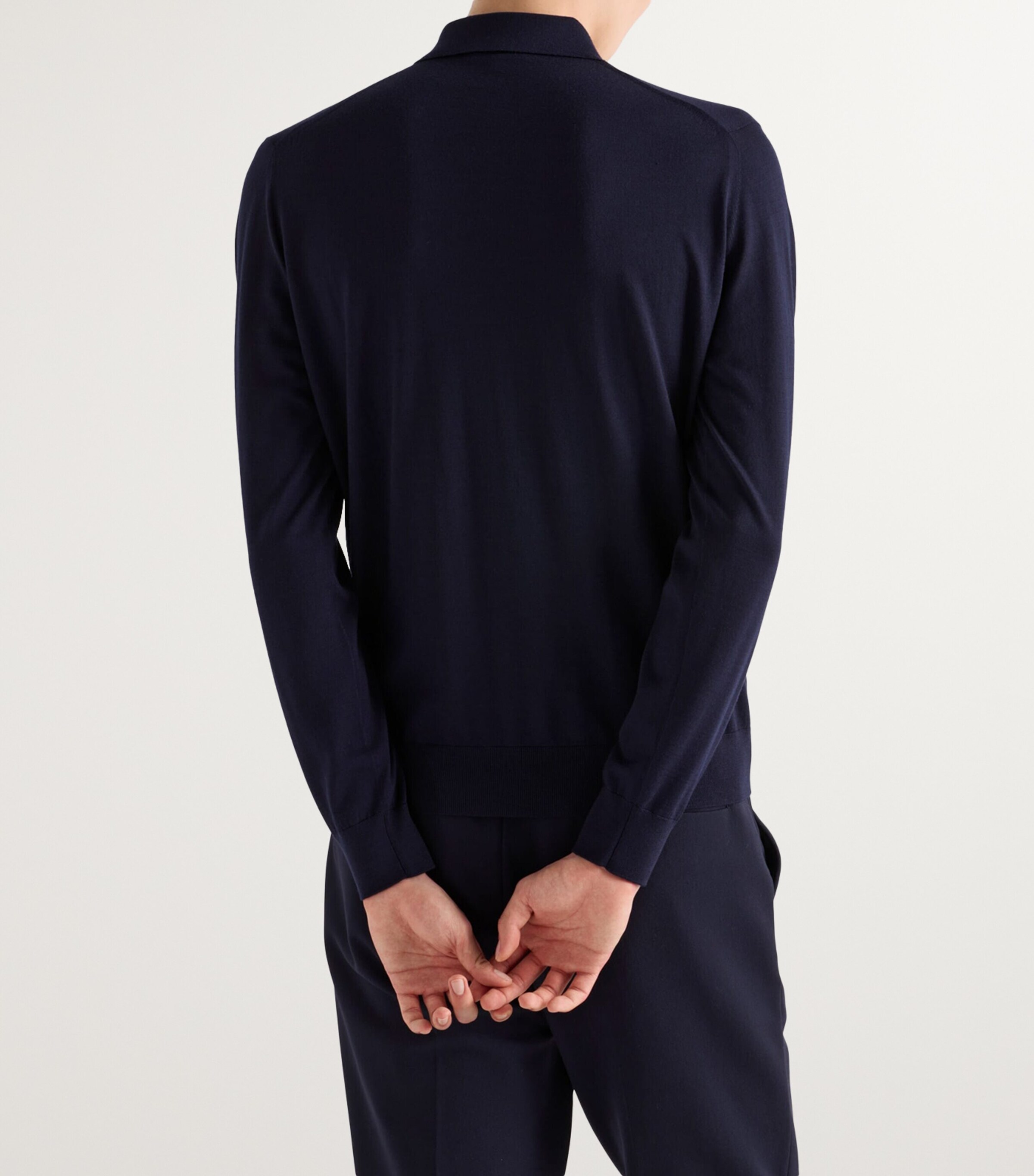 Prada Mens Wool Logo Polo Shirt Image 4