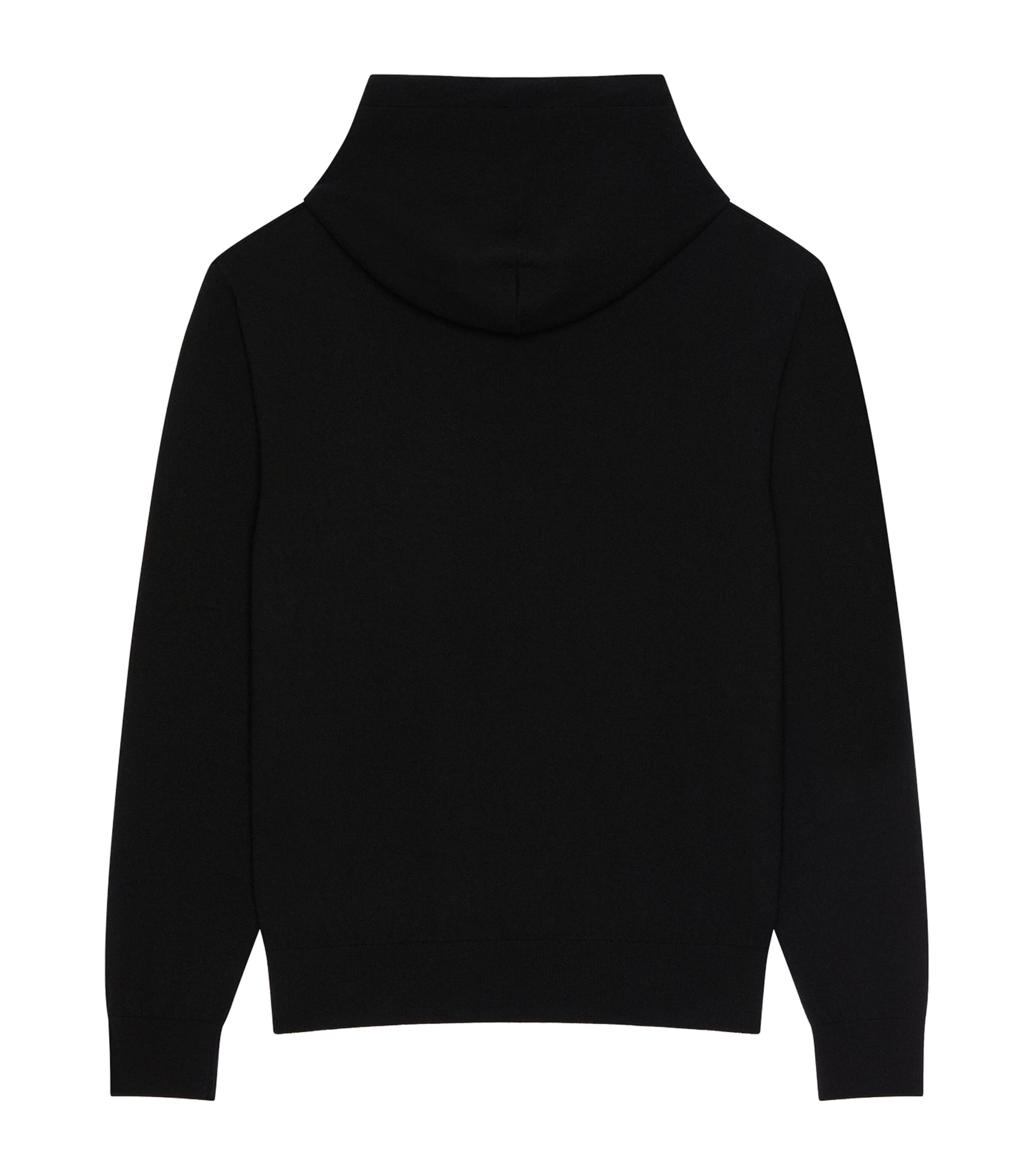 Wool-Cashmere Logo Hoodie BLACK Image 2