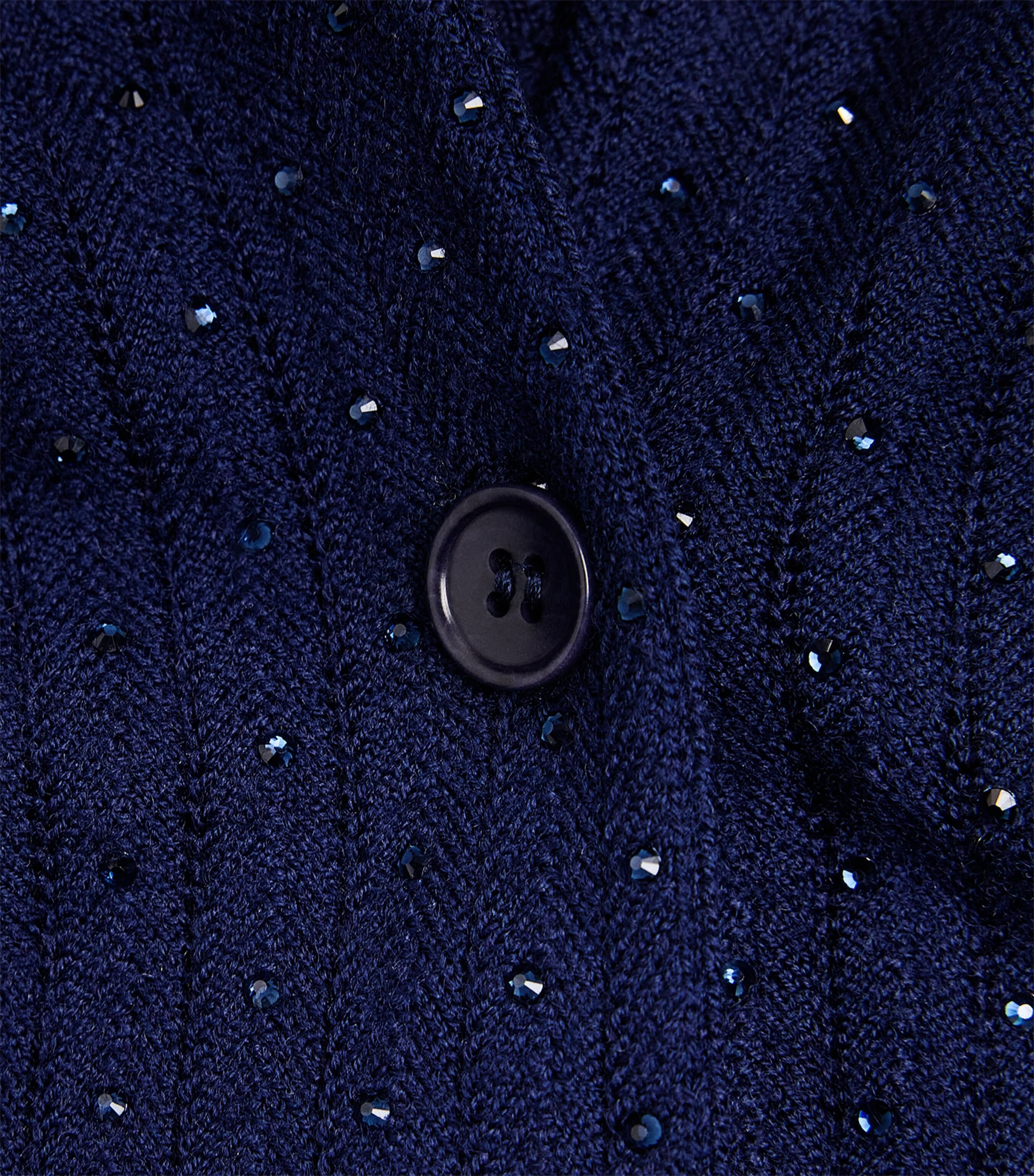 Maje Womens Wool Embellished Polo Cardigan Navy Image 6