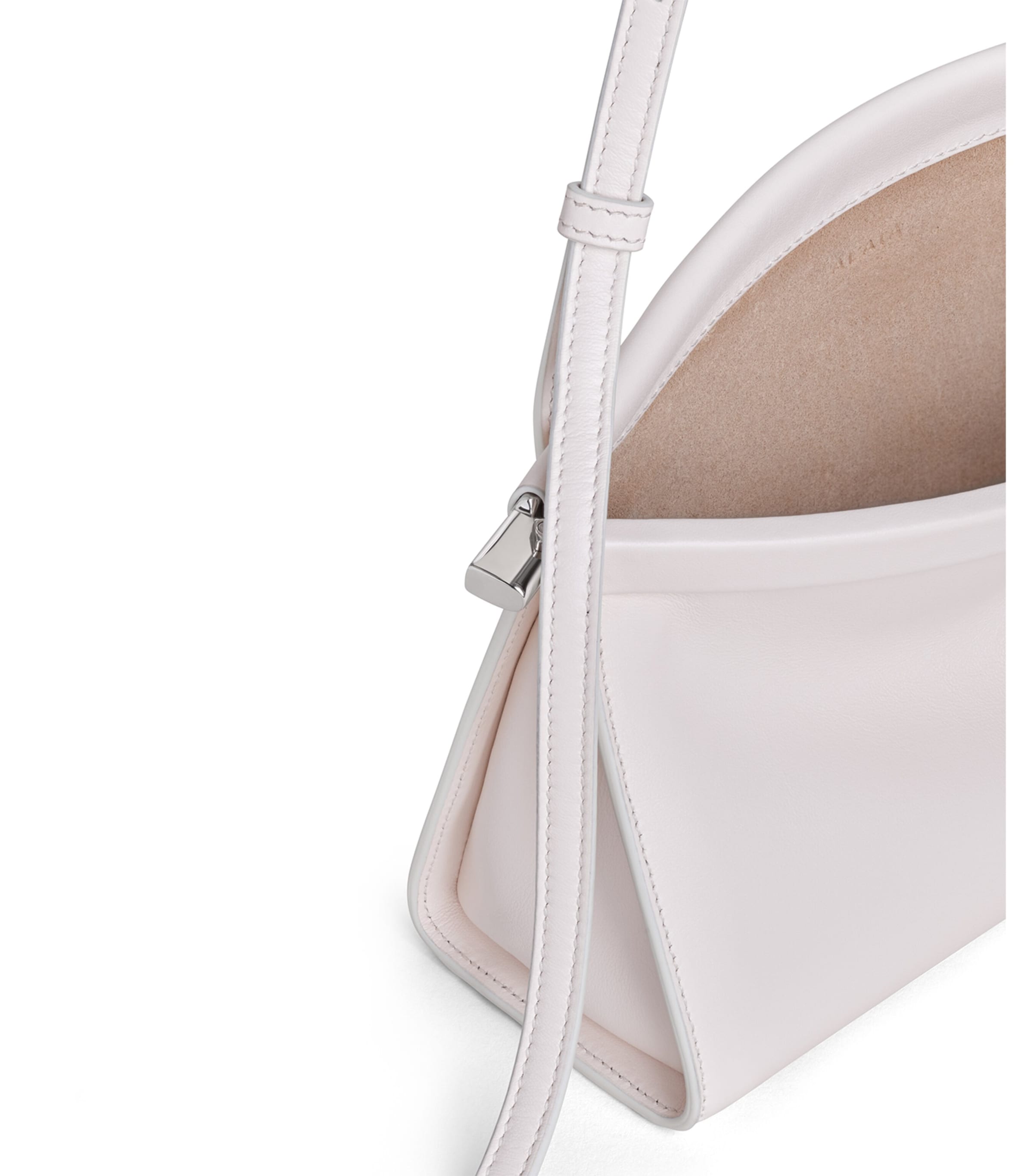 Alaïa Small Leather Le Click East West Shoulder Bag Rose Quartz Image 3
