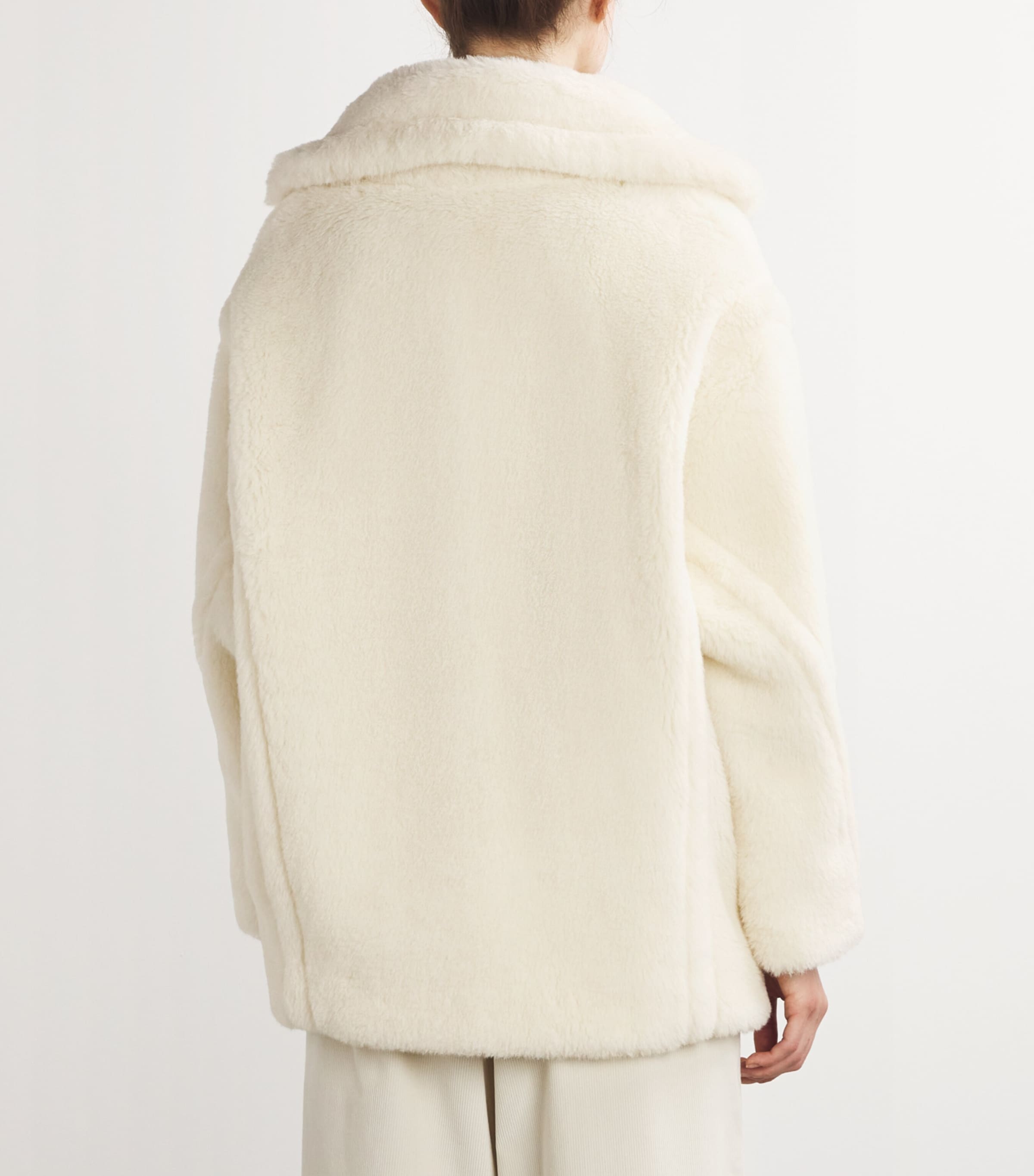 Alpaca-Wool-Silk Coat WHITE Image 4