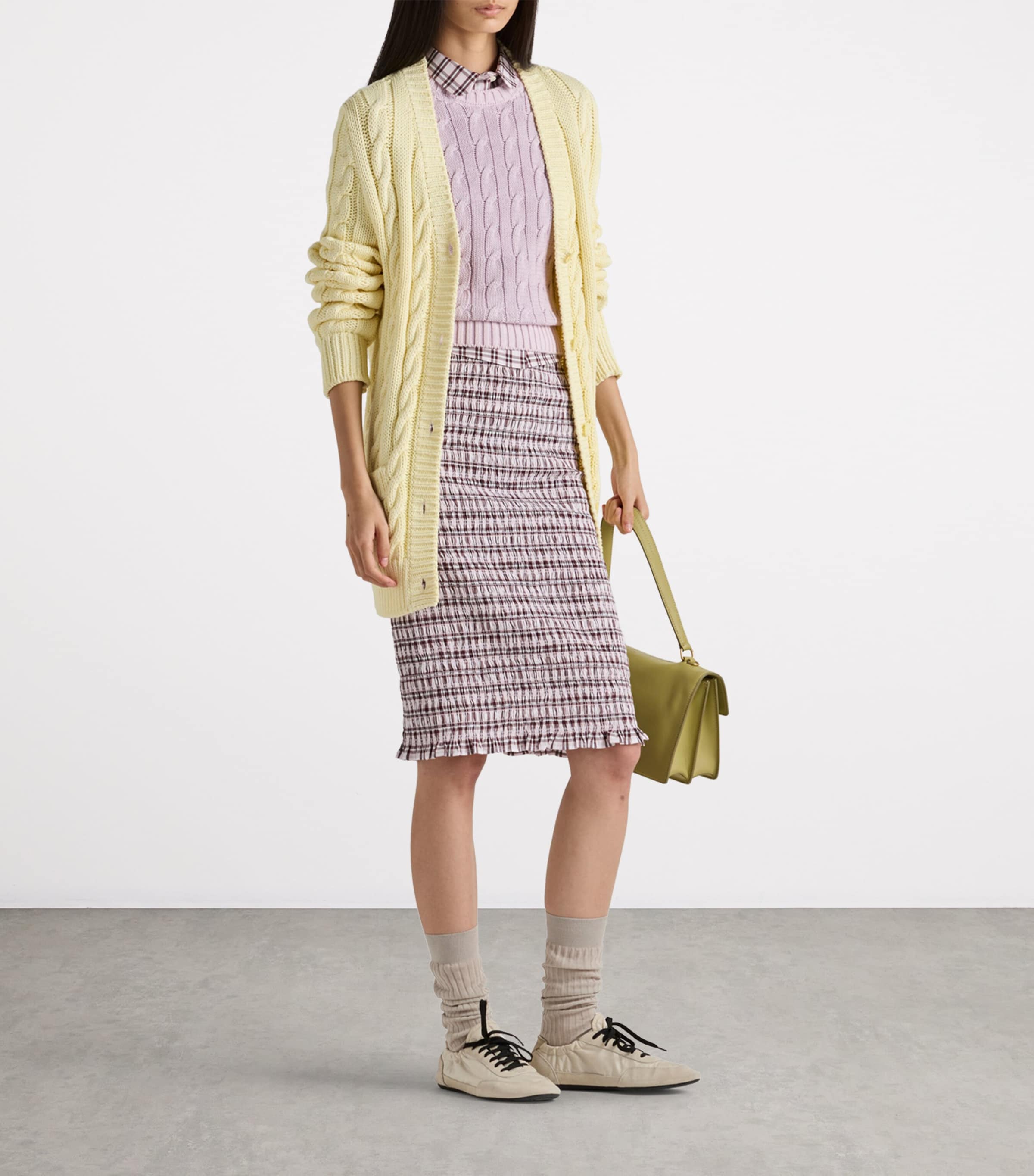 Cotton Cable-Knit Sweater F0203 Image 2