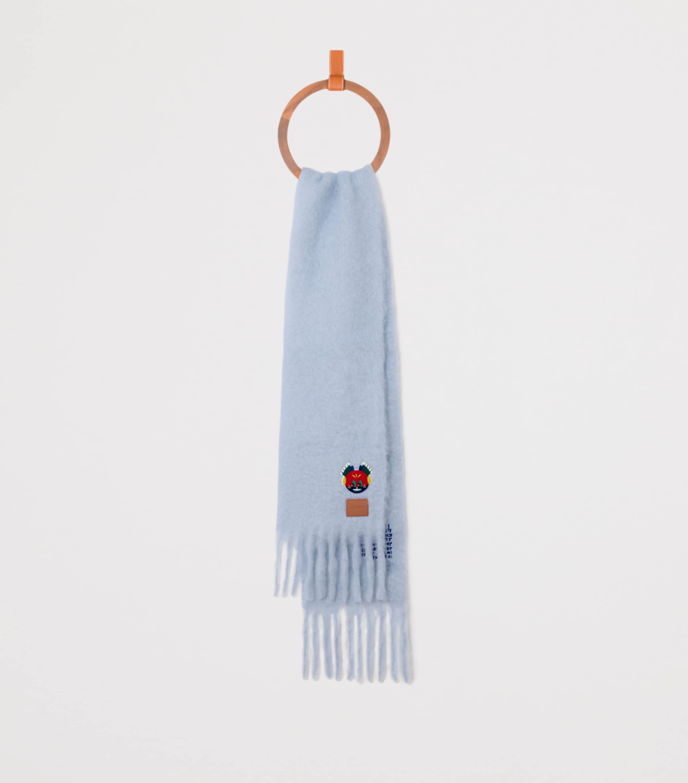 LOEWE x Louis Wain Mohair-Wool-Blend Scarf BABY BLUE Image 3