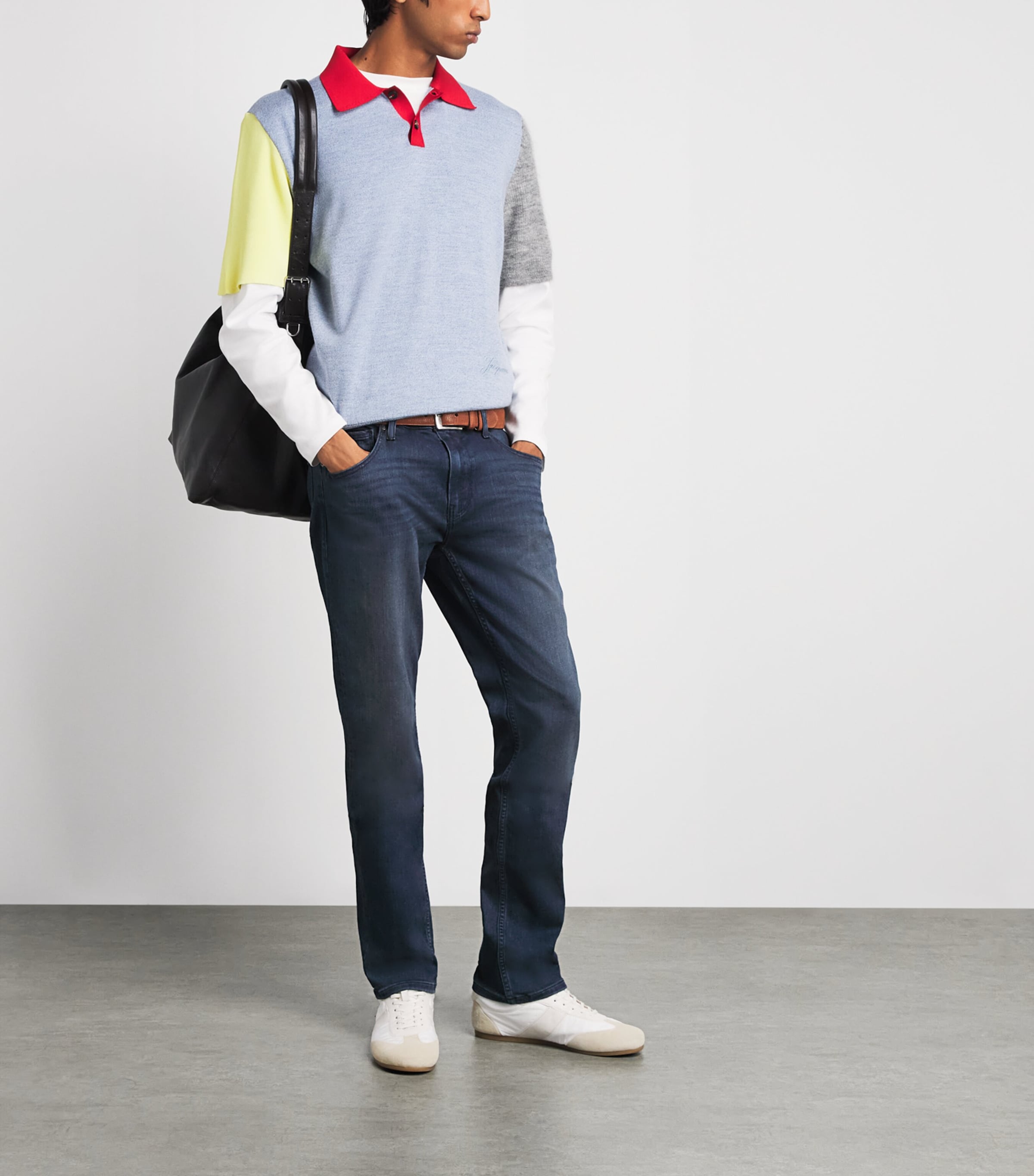 PAIGE Mens Federal Slim Jeans Wisner Image 2