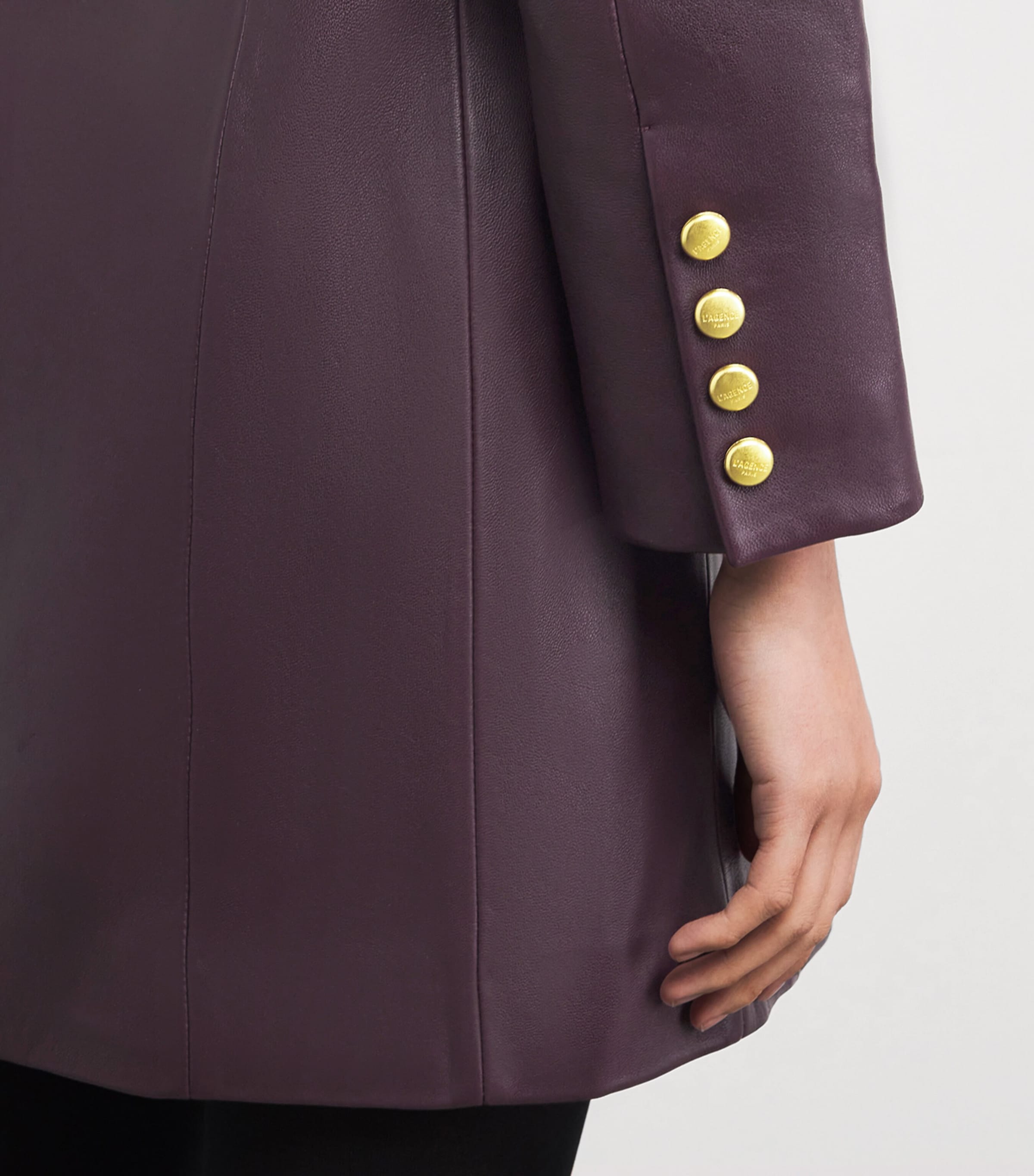 Leather Tora Mini Dress DMLB DARK MALBEC Image 4