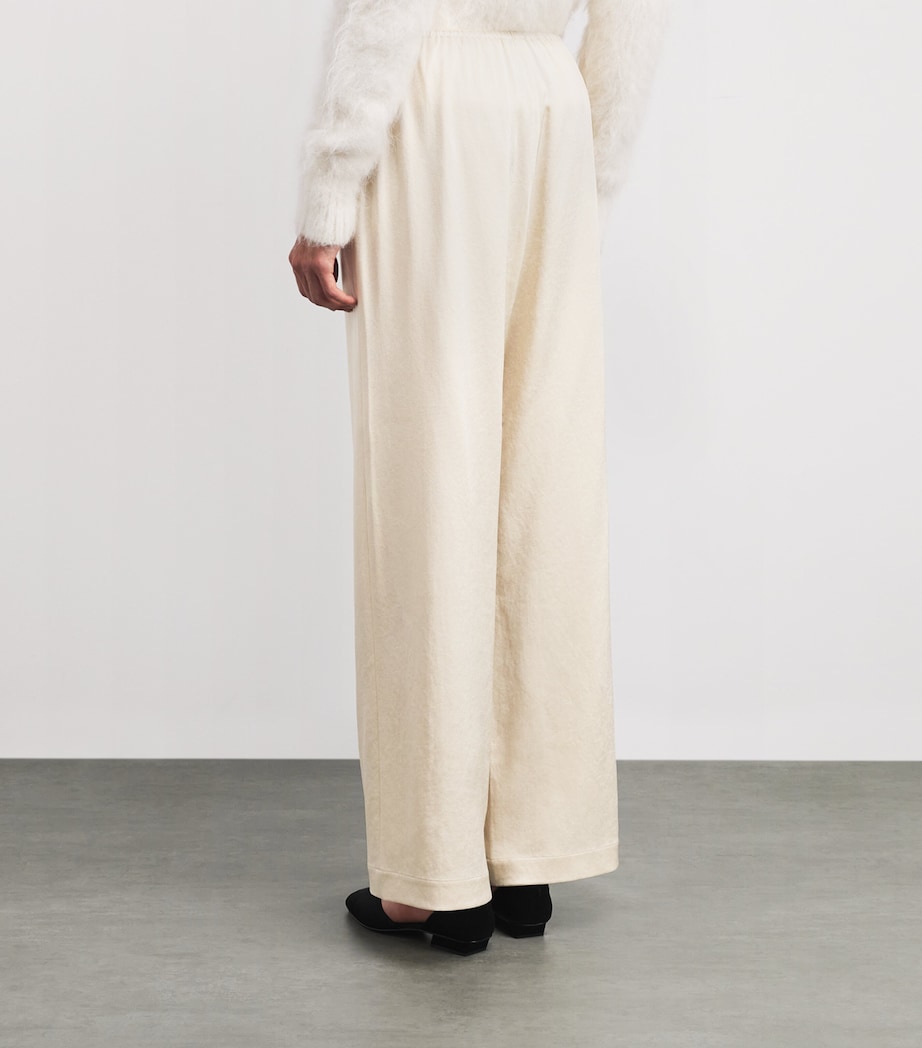 Silk Arvenn Wide-Leg Trousers ECRU Image 4