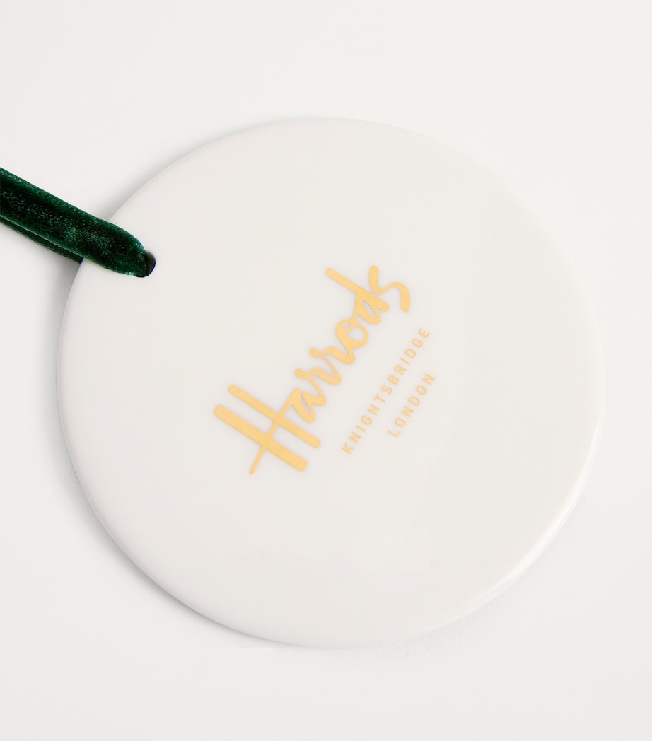 Ceramic Flat Harrods Bauble GREEN Image 2
