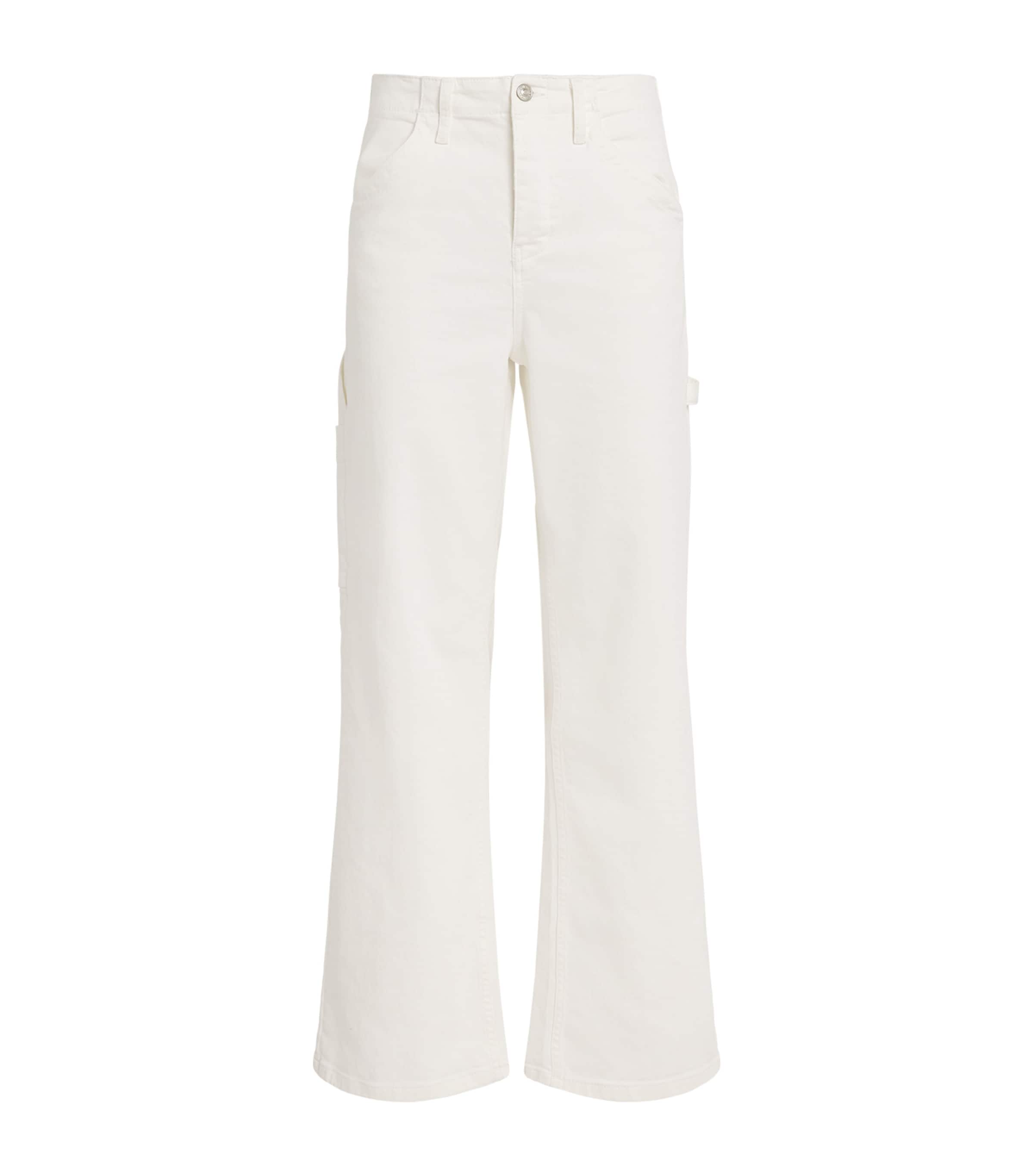 Maje Flared Cropped Jeans In White