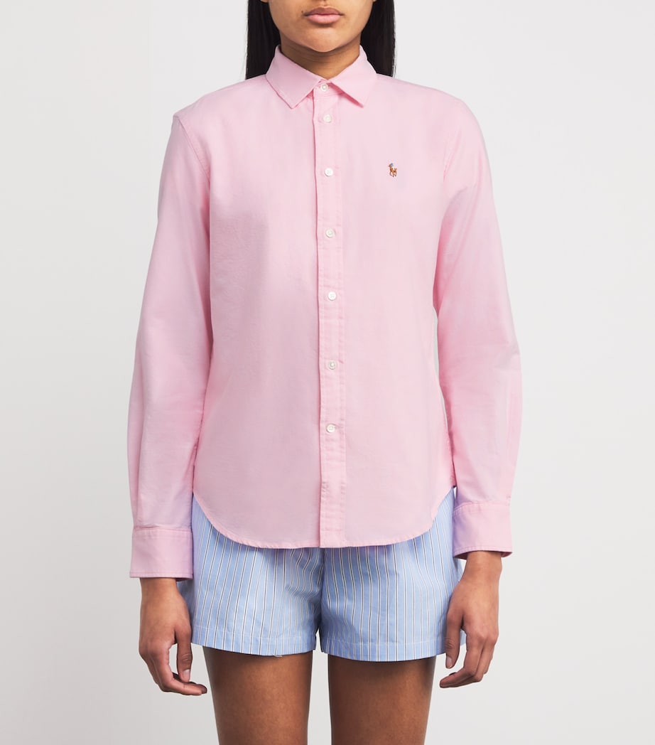Polo Ralph Lauren Womens Cotton Oxford Shirt Bath Pink Image 3