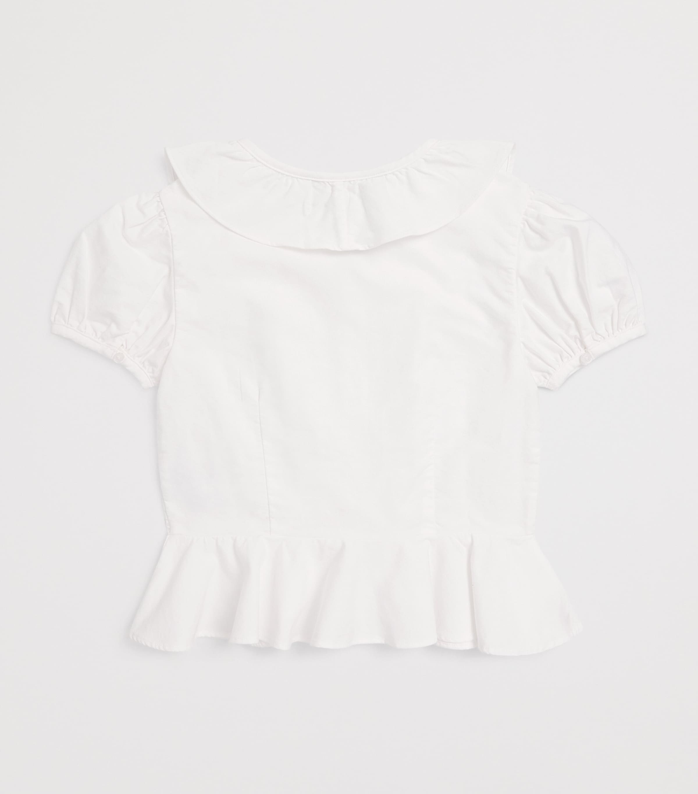 Ralph Lauren Kids Cotton Frill Blouse (7-16 Years) White Image 2