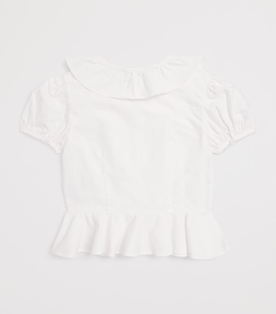 Ralph Lauren Kids Cotton Frill Blouse (7-16 Years) White Image 2
