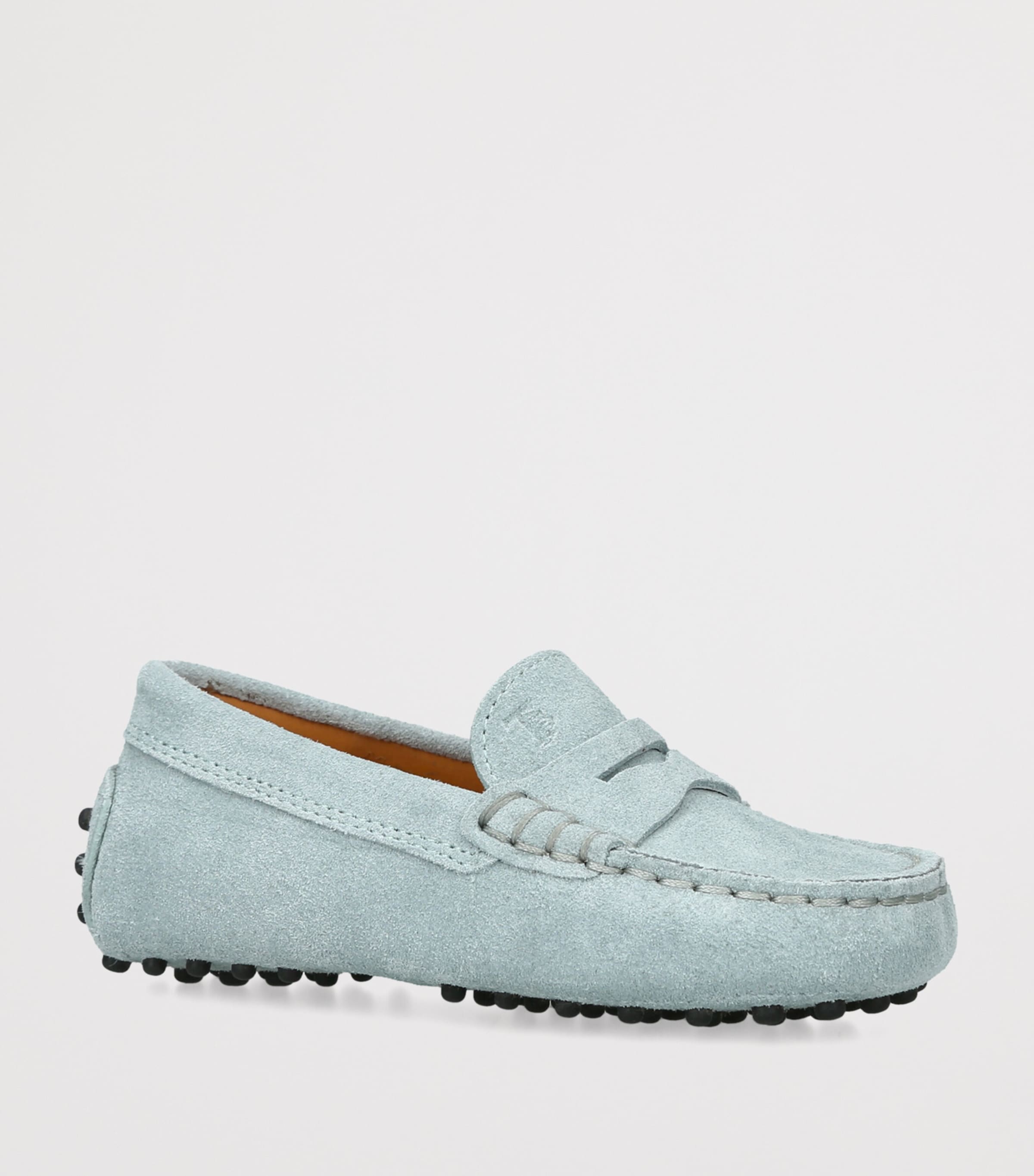 Tod's Suede Gommini Loafers Pale Blue Image 2