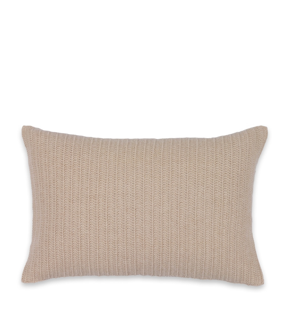 Wool Alpaca Texture Cushion Case (40cm x 60cm) BEIGE Image 1