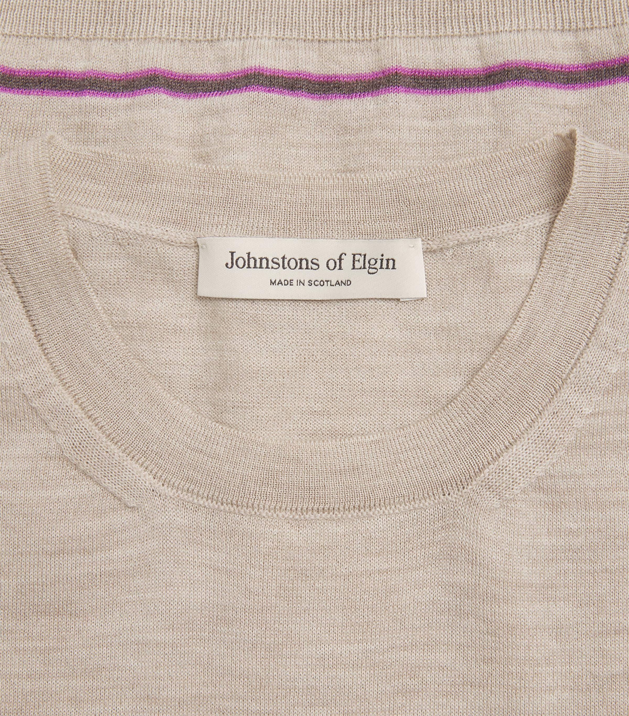 Johnstons Of Elgin Womens Merino Wool Brae Sweater Natural Clrwy Image 6