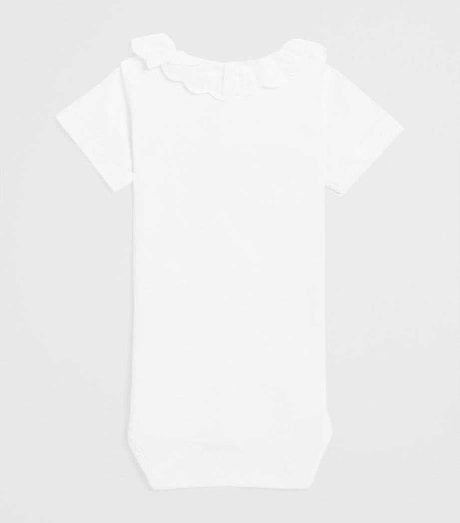 Cotton Collar Bodysuit (1-18 Months) 1BLANC Image 2