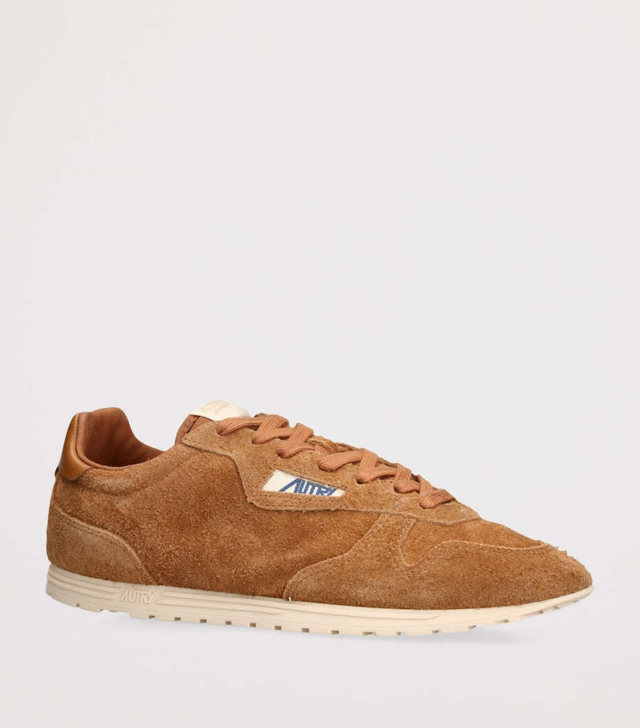 Autry Suede Windspin Low-Top Sneakers Brown Image 3