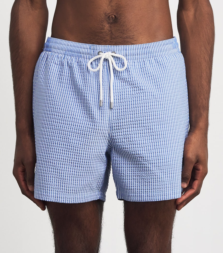 Seersucker Amalfi Swim Shorts BLU DEPTH/DEKWSH WHT Image 2